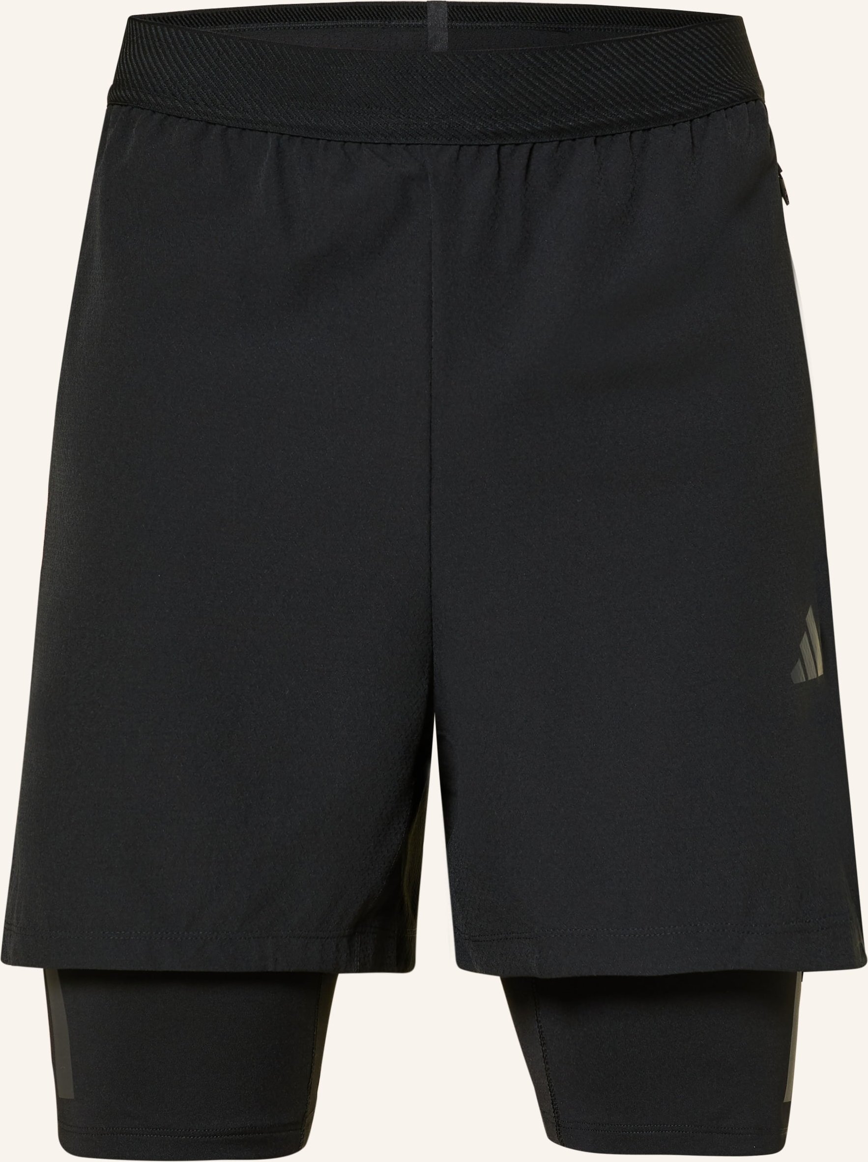 Adidas 2-In-1-Trainingsshorts Power schwarz