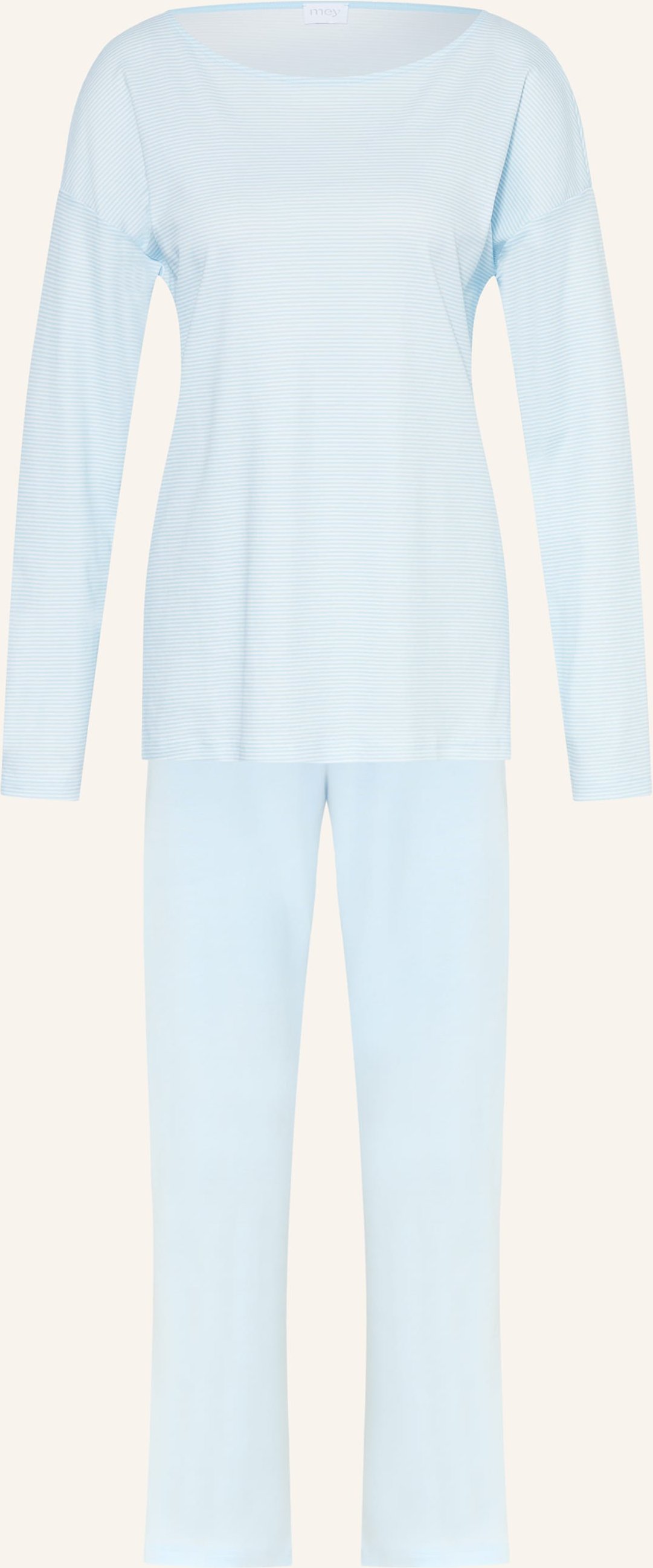 Mey Schlafanzug Serie Simple Stripes blau