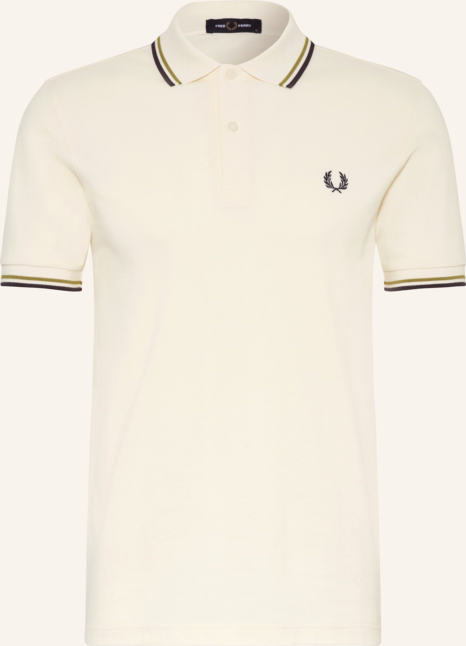 Thumbnail - Fred Perry Piqué-Poloshirt weiss
