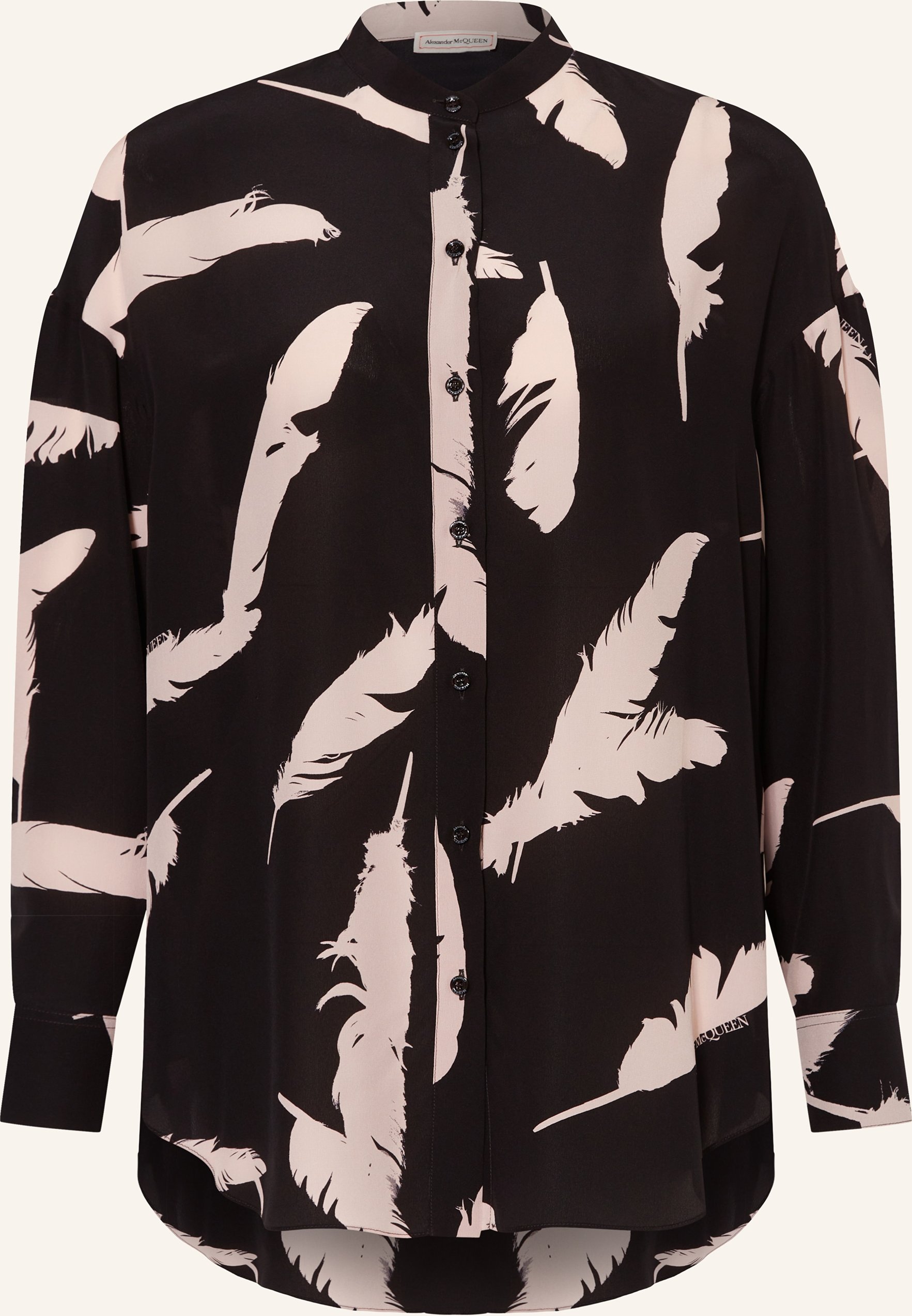 Mcqueen Seidenbluse schwarz