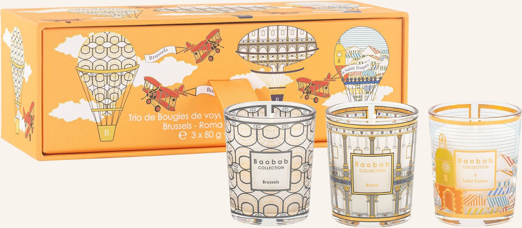 Thumbnail - Baobab Collection 3er-Set Duftkerzen Trio Travel Mit Geschenkbox rot