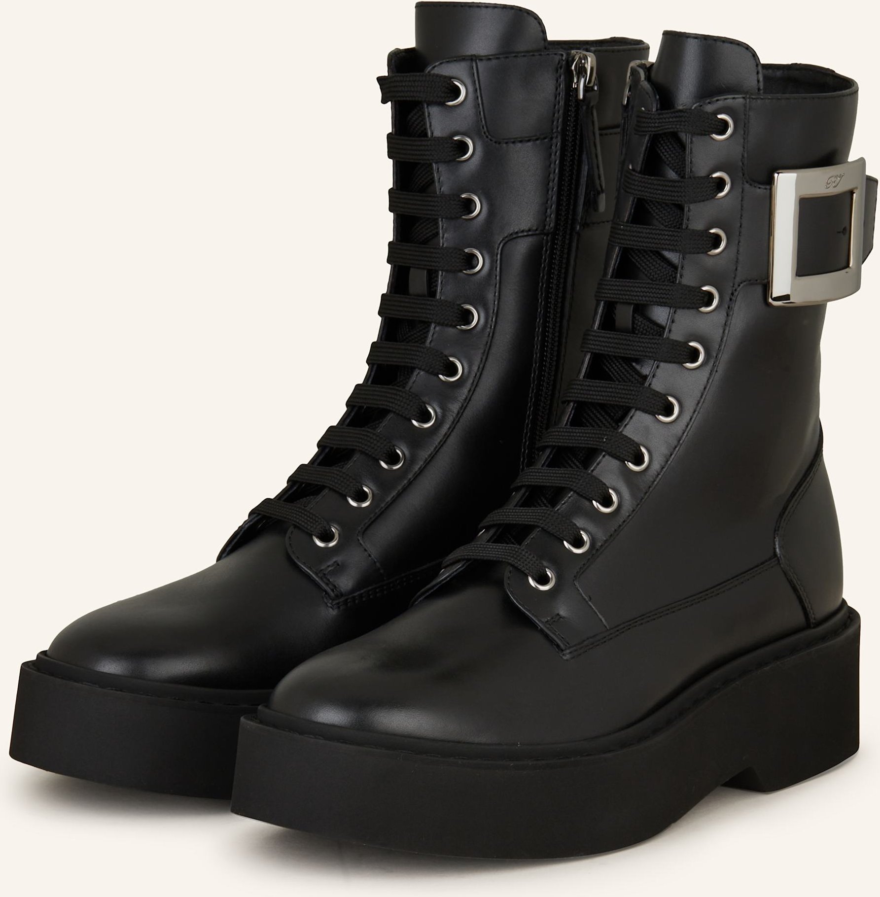 Thumbnail - Roger Vivier Schnürboots Viv schwarz