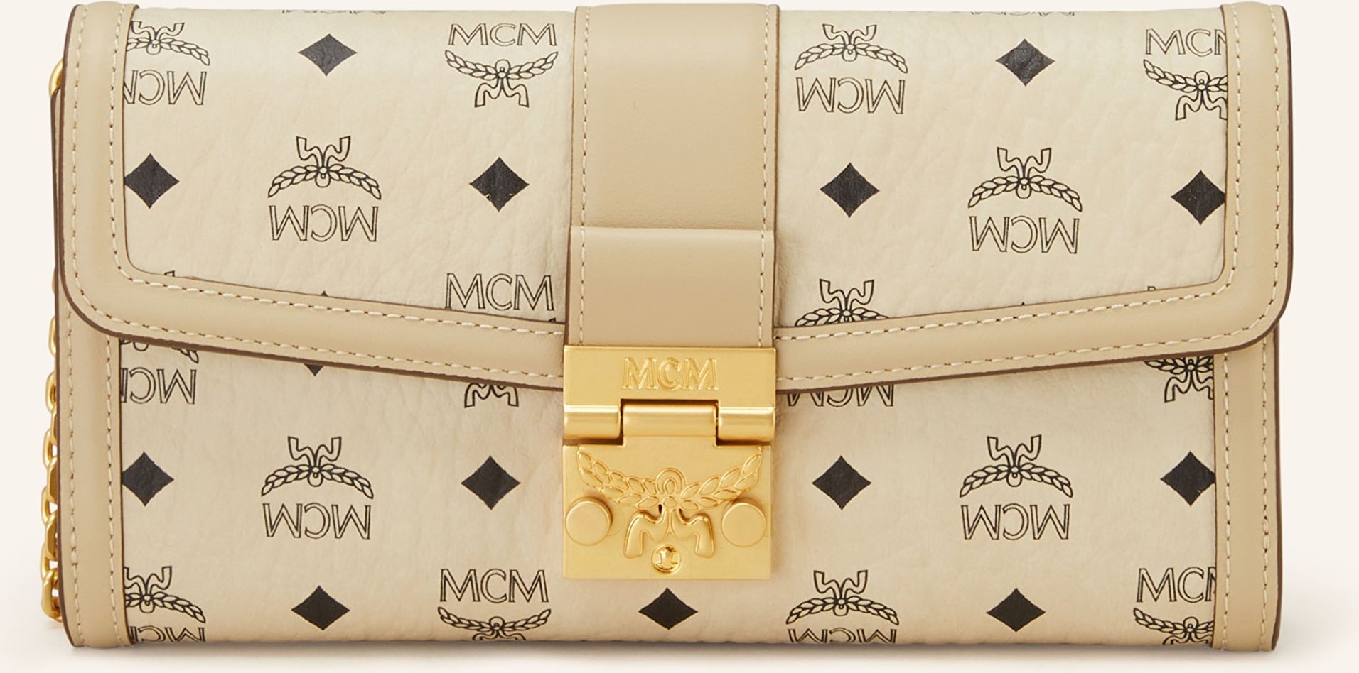 Mcm Geldbörse Tracy Zum Umhängen beige