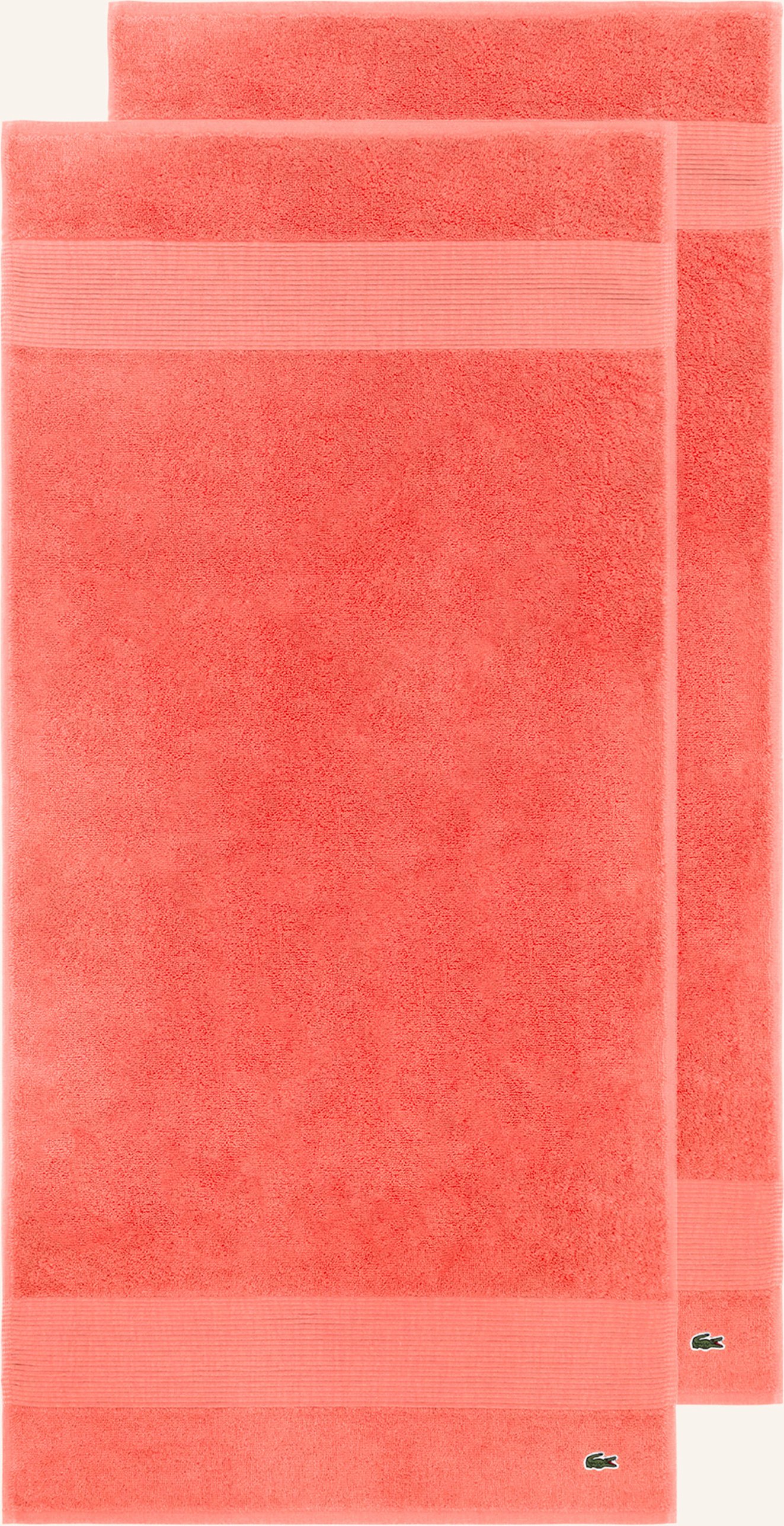 Lacoste Handtuch 2er Set Llecroco orange