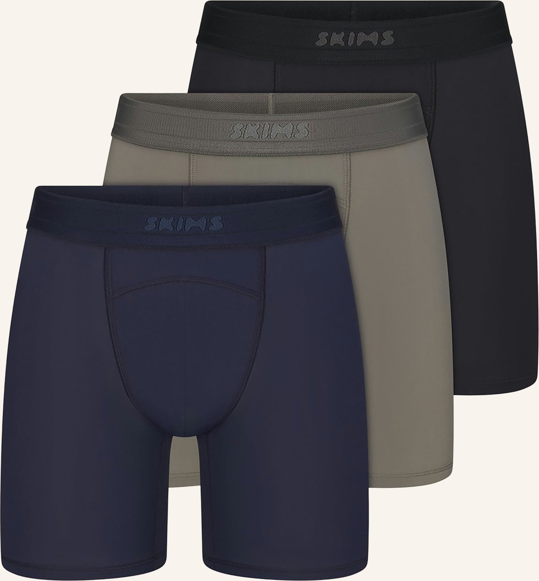 Skims 3er-Pack Boxershorts Skims Flexs blau