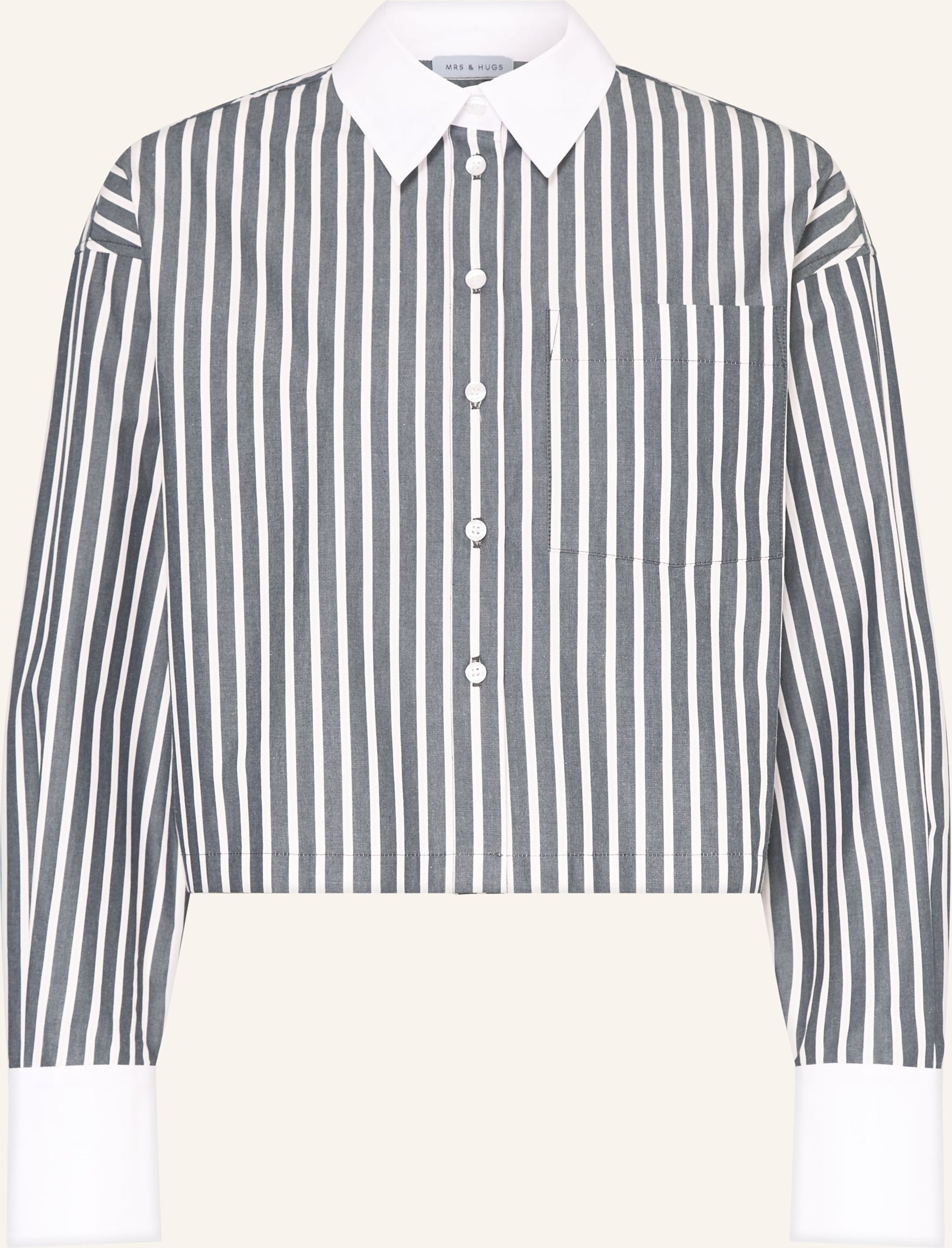 Mrs & Hugs Hemdbluse blau