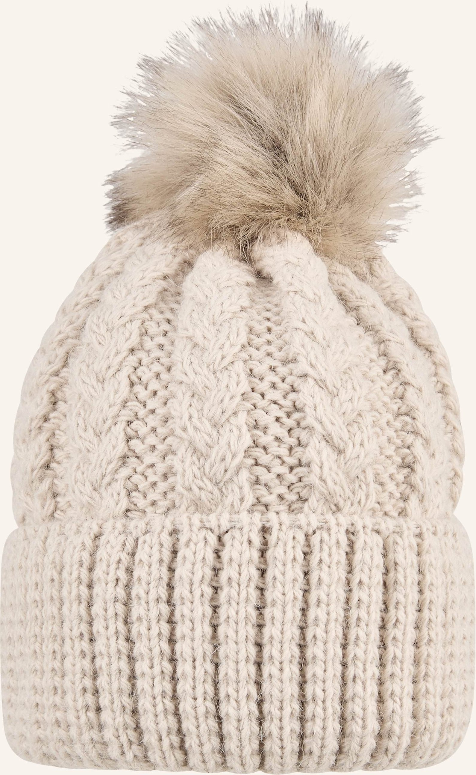 Sterntaler Strickmütze Zopfmuster beige