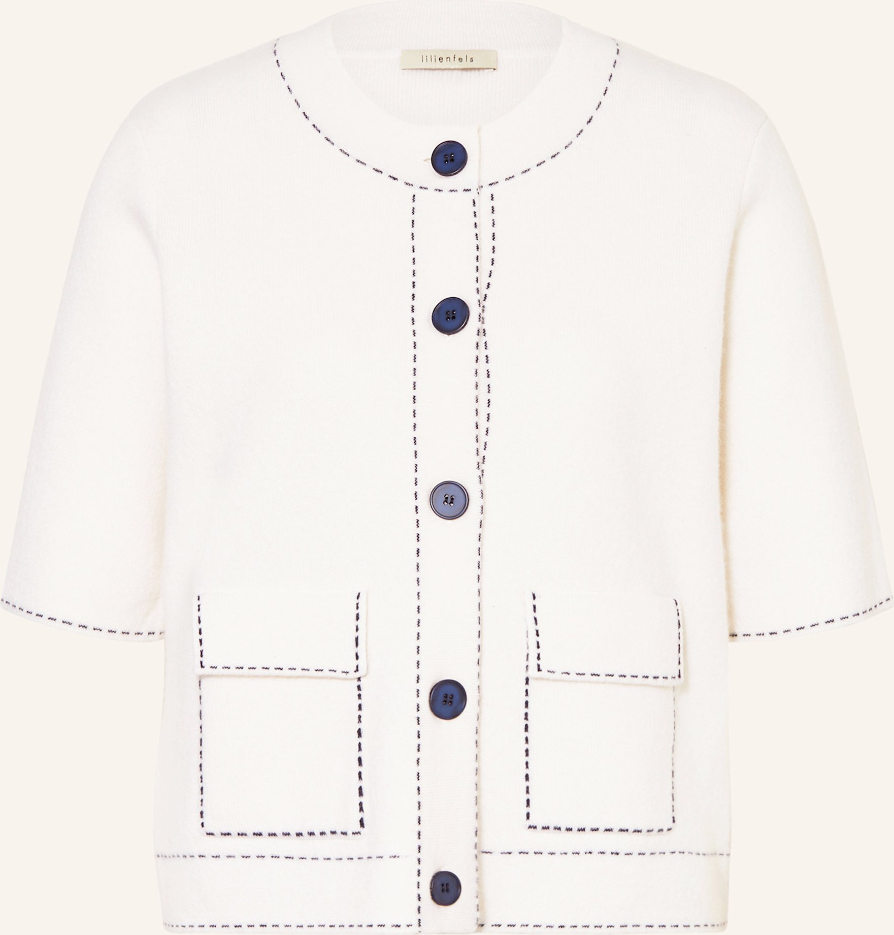 Lilienfels Strickjacke Mit Cashmere weiss