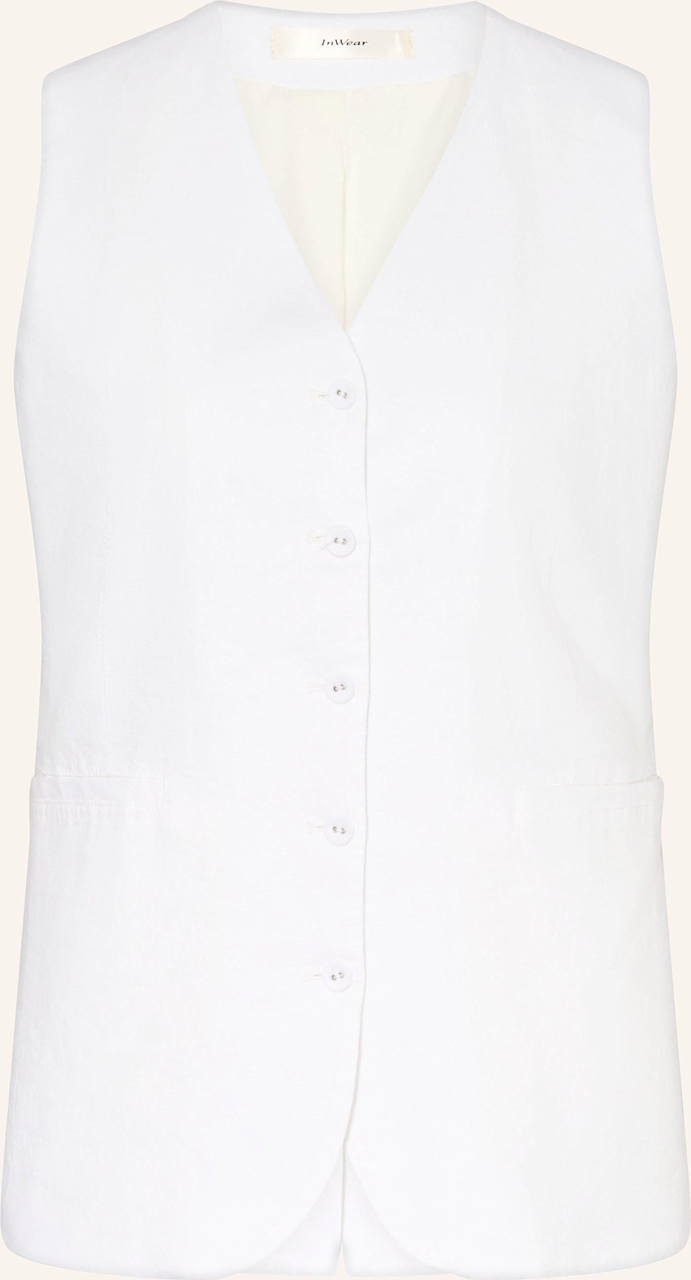 Inwear Blazerweste Faridalw Mit Leinen weiss