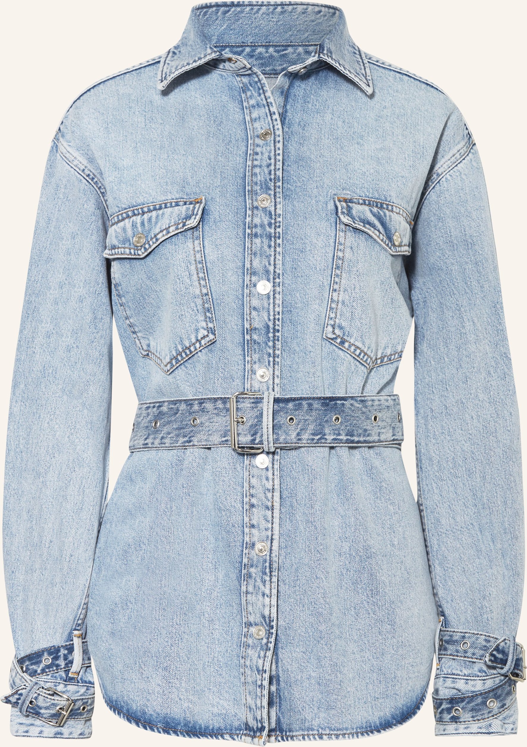 7 For All Mankind Jeans-Overjacket Unwind blau