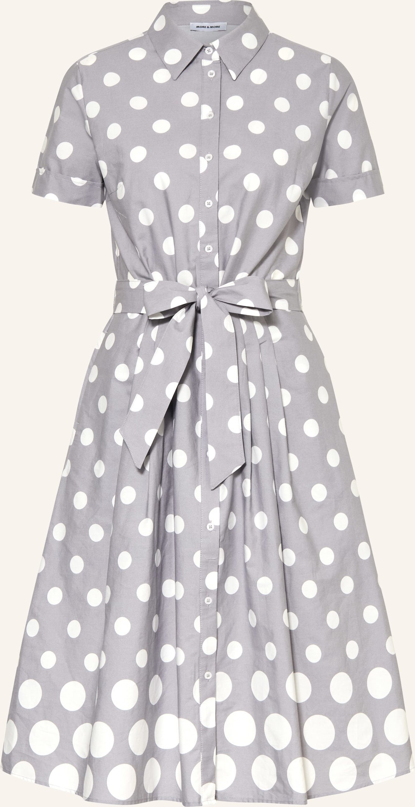 More & More Hemdblusenkleid grau