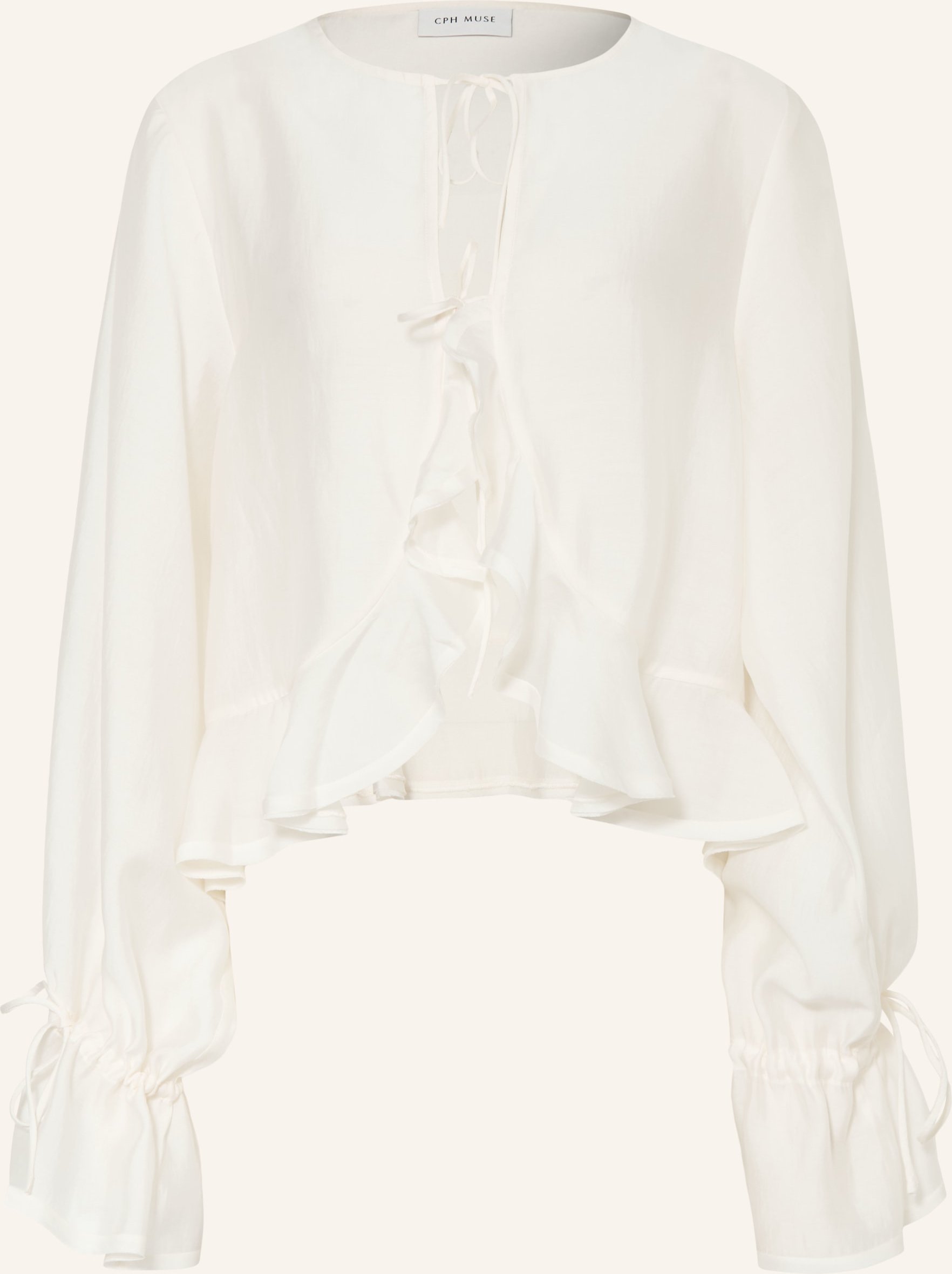 Cph Muse Bluse Cmmolly Mit Volants weiss