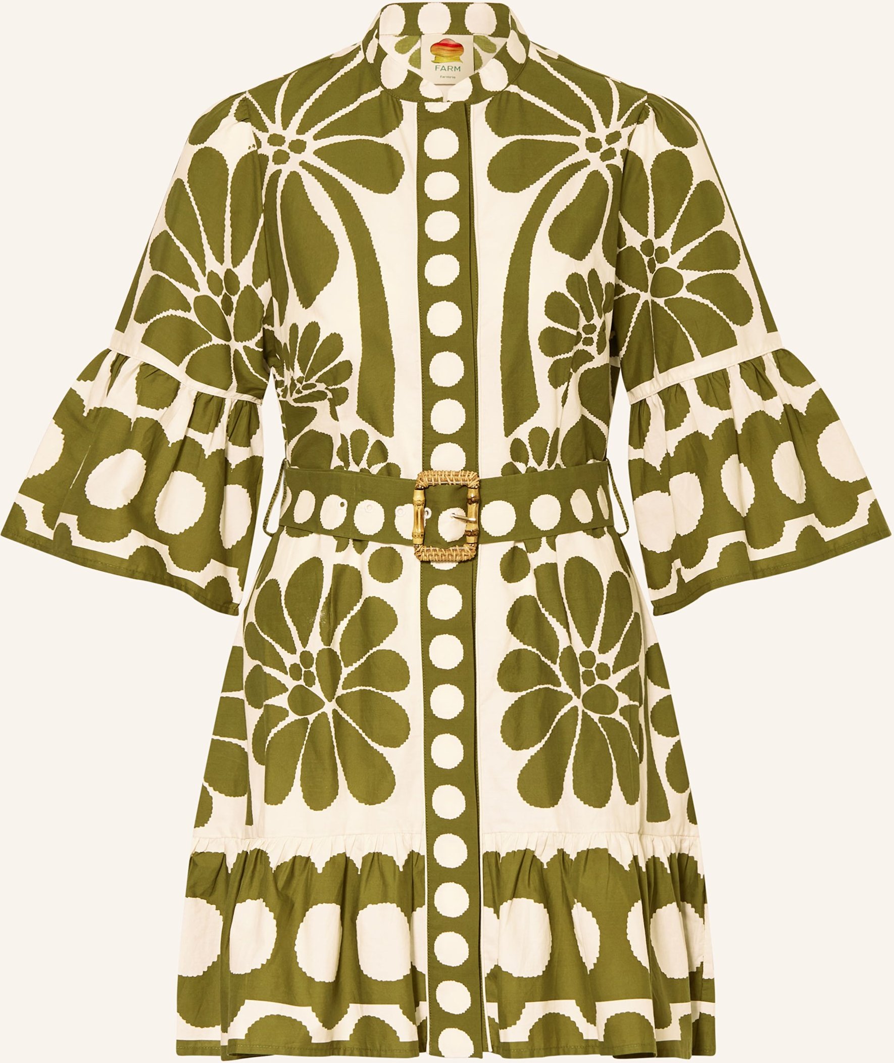 Farm Rio Kleid Palermo Mit Rüschen gruen