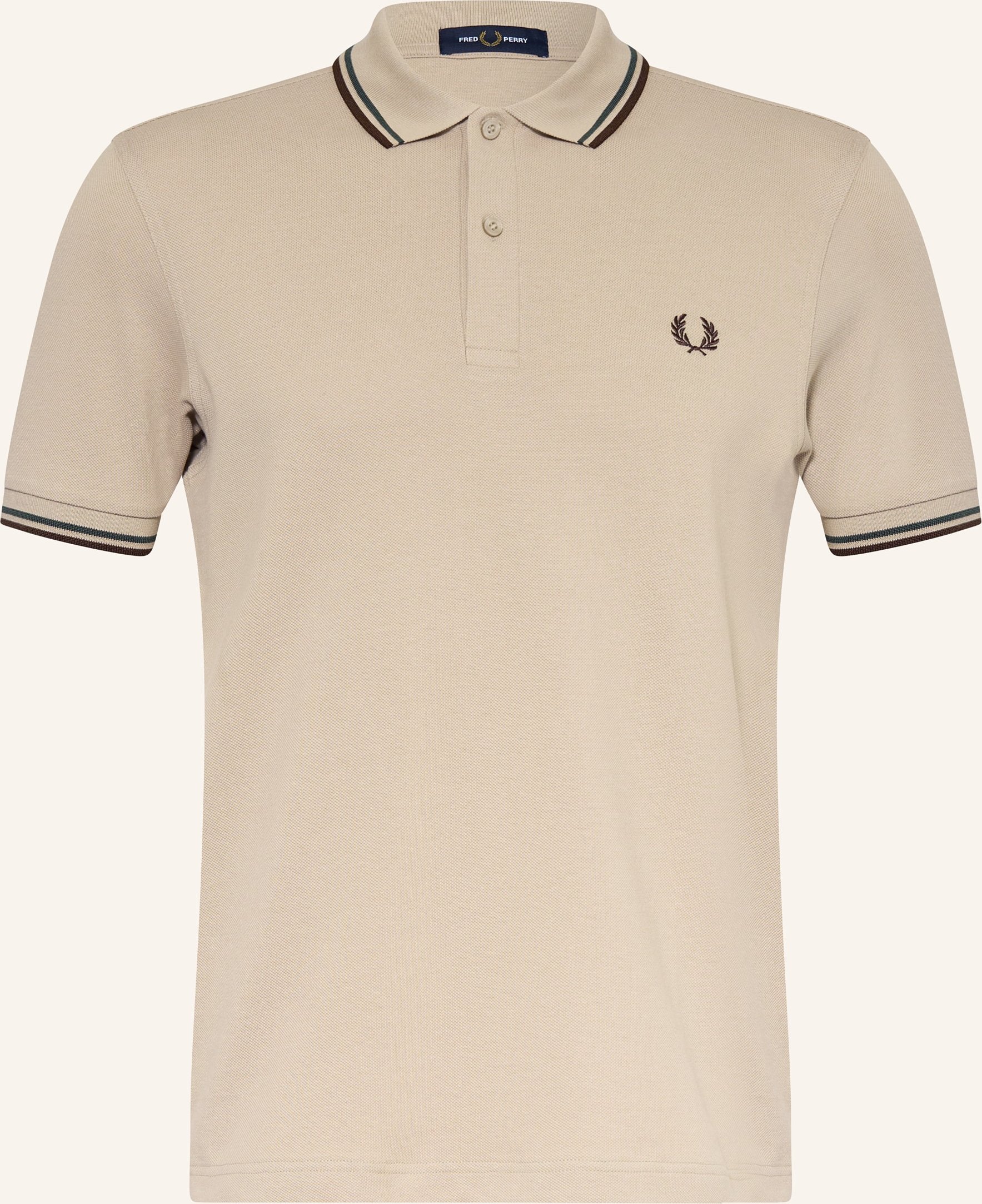 Thumbnail - Fred Perry Piqué-Poloshirt beige