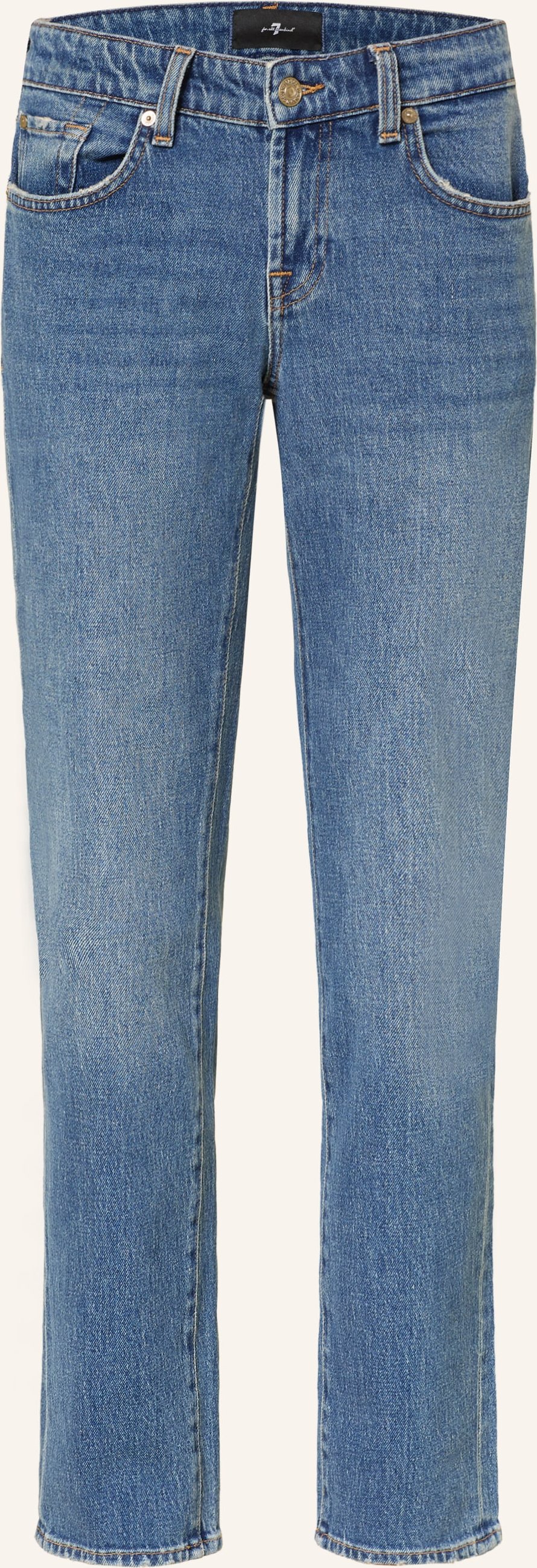 7 For All Mankind Straight Jeans Low Cigarette blau