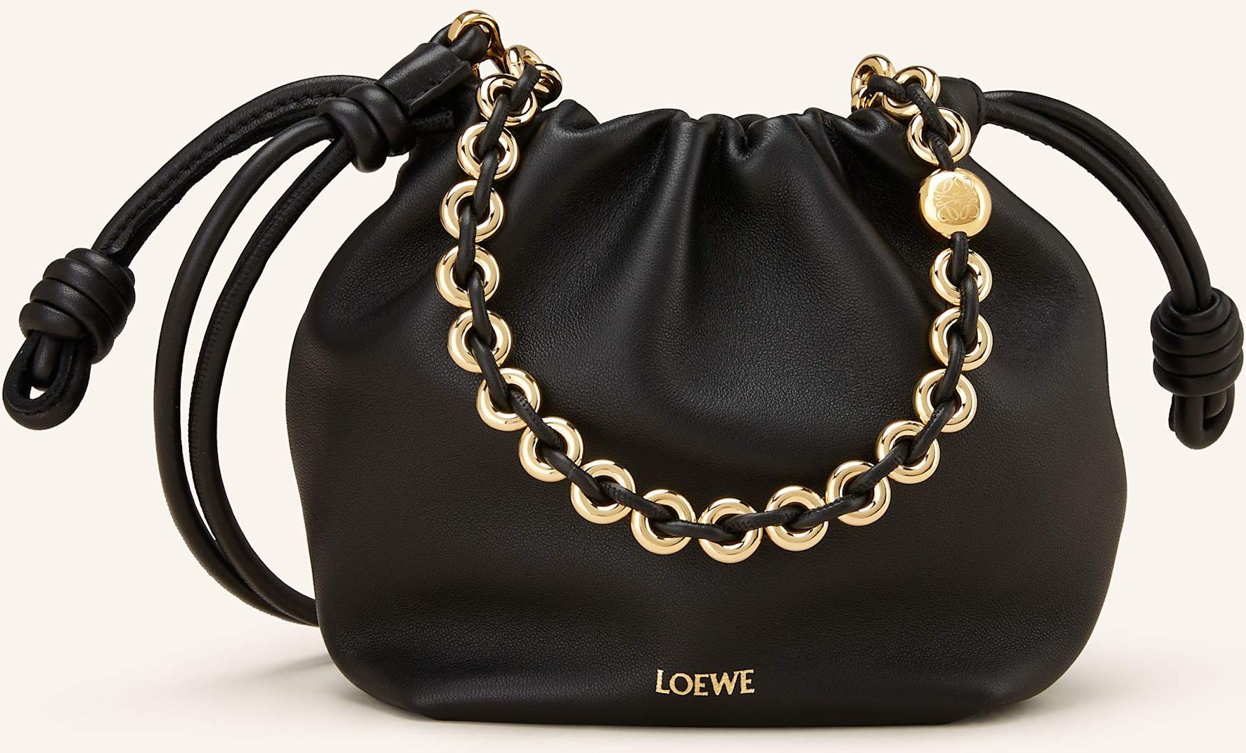 Loewe Schultertasche Flamenco schwarz