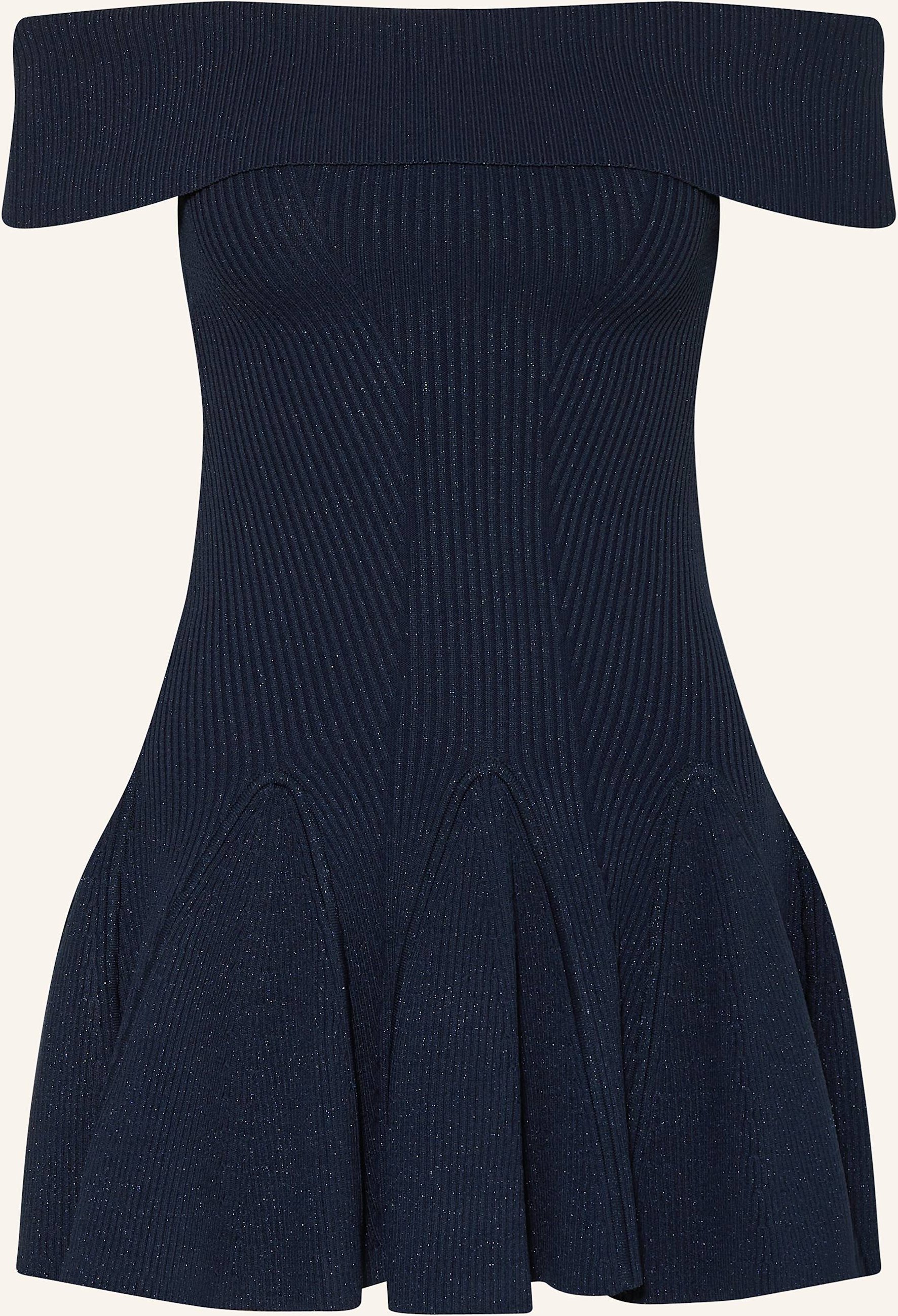 Thumbnail - Retrofête Strickkleid Erica blau
