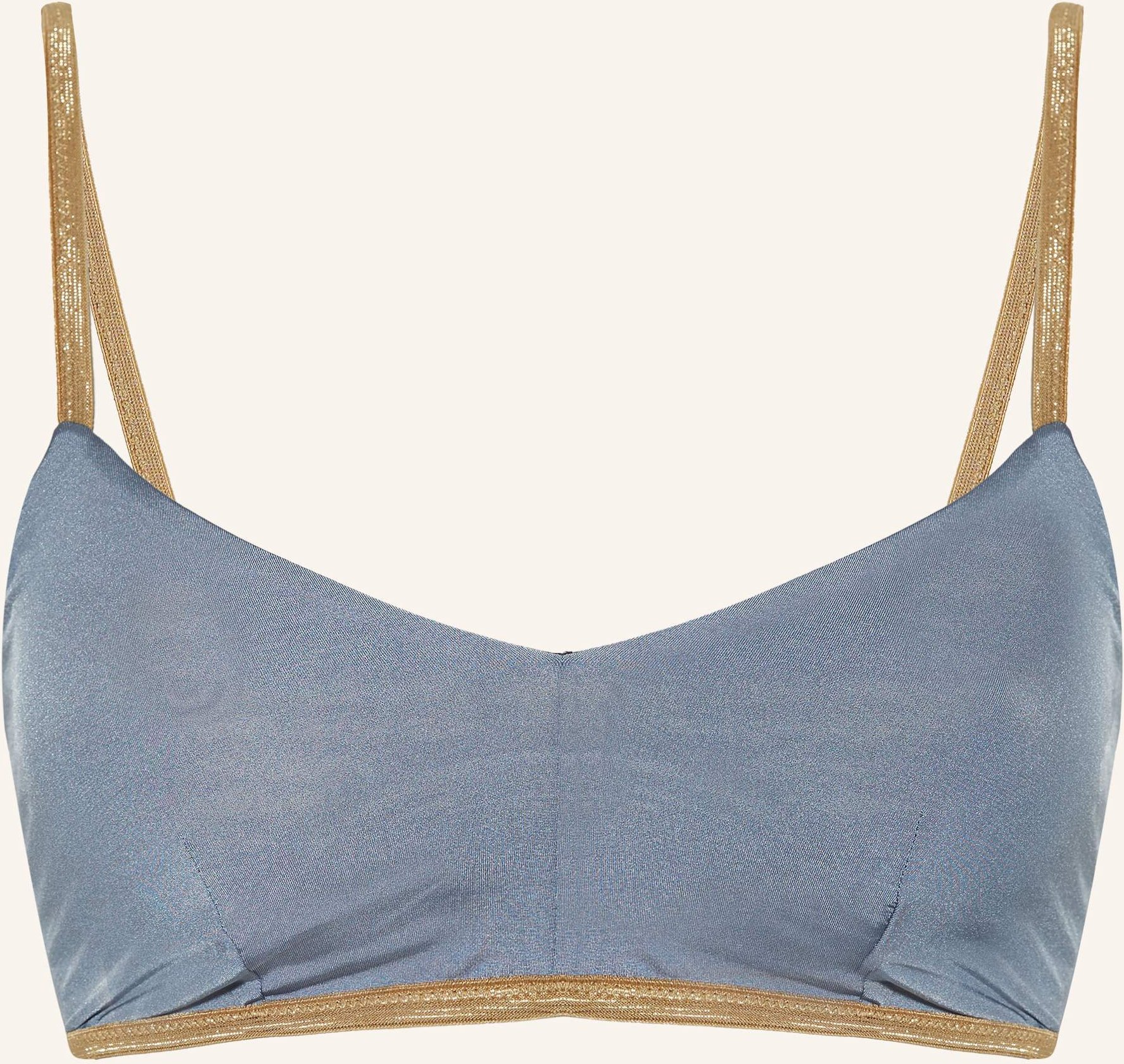 Mymarini Bralette-Bikini-Top Classic Shine Zum Wenden Mit Uv-Schutz 50+ grau