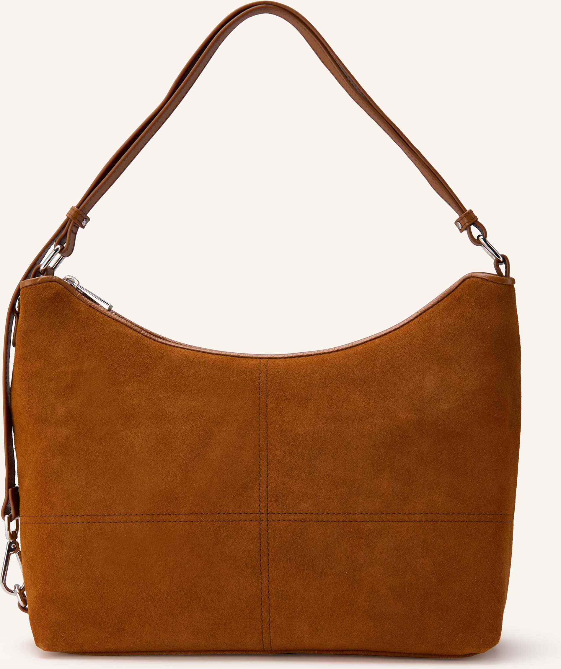 Núnoo Schultertasche Slouchy braun