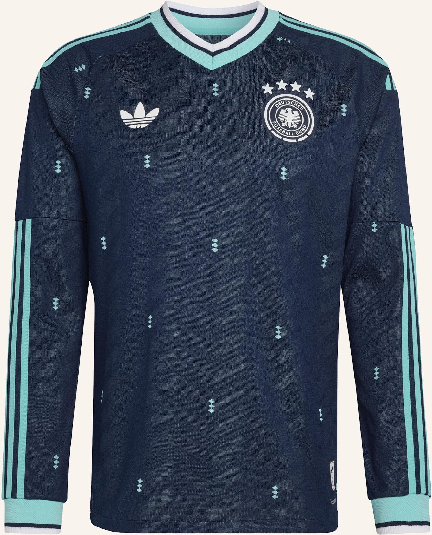 Adidas Deutschland 26 Authentic Auswärtstrikot, Langärmlig blau