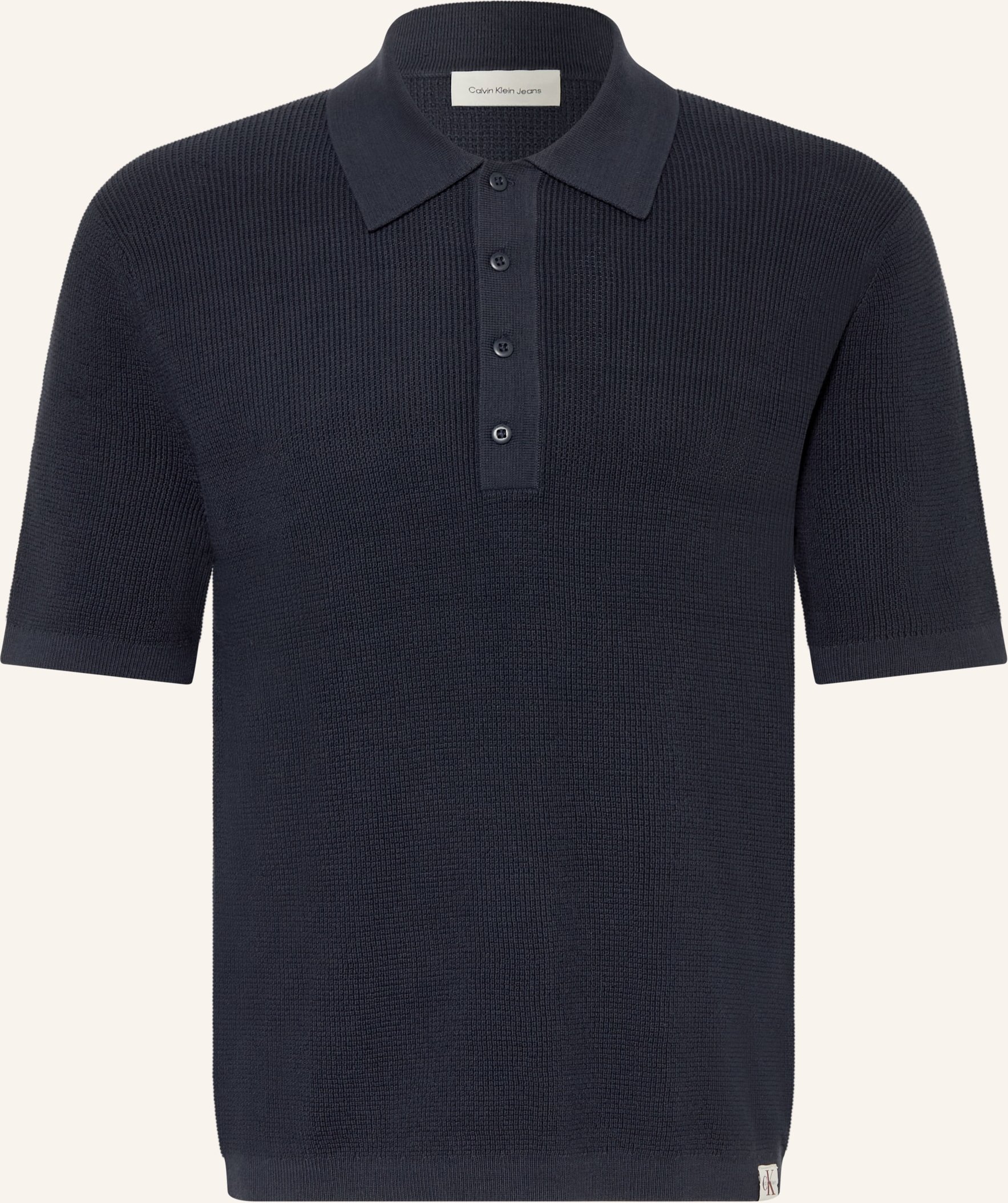Calvin Klein Jeans Strick-Poloshirt blau