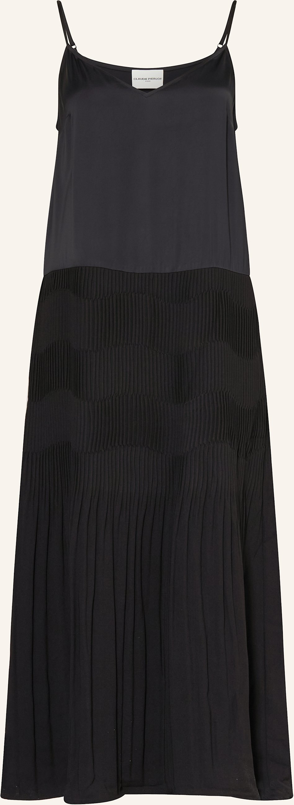 Thumbnail - Claudie Pierlot Kleid Im Materialmix schwarz