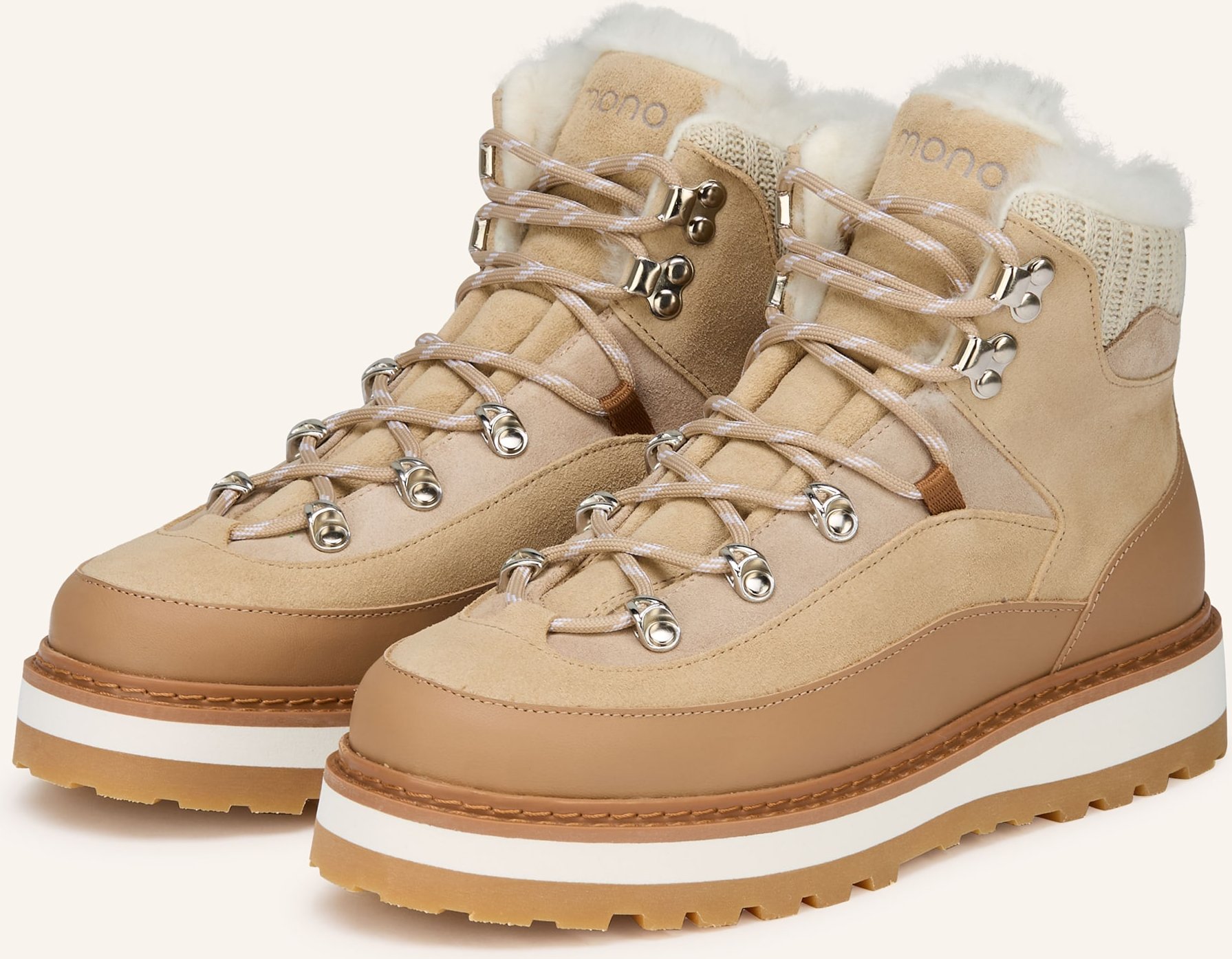 Mono Schnürboots Tag Cap beige