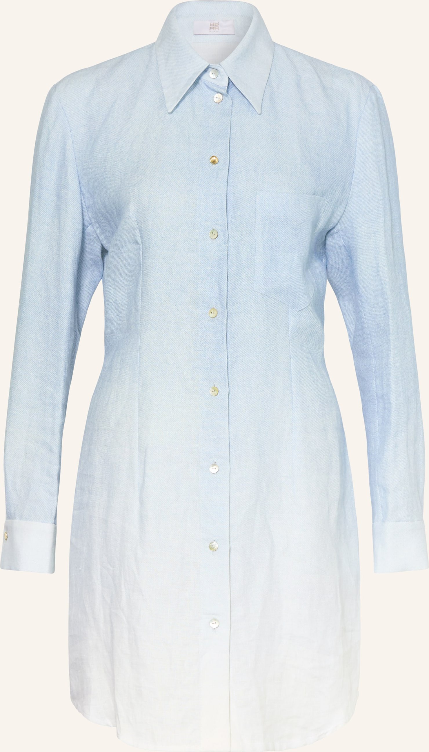 Riani Hemdblusenkleid Aus Leinen blau