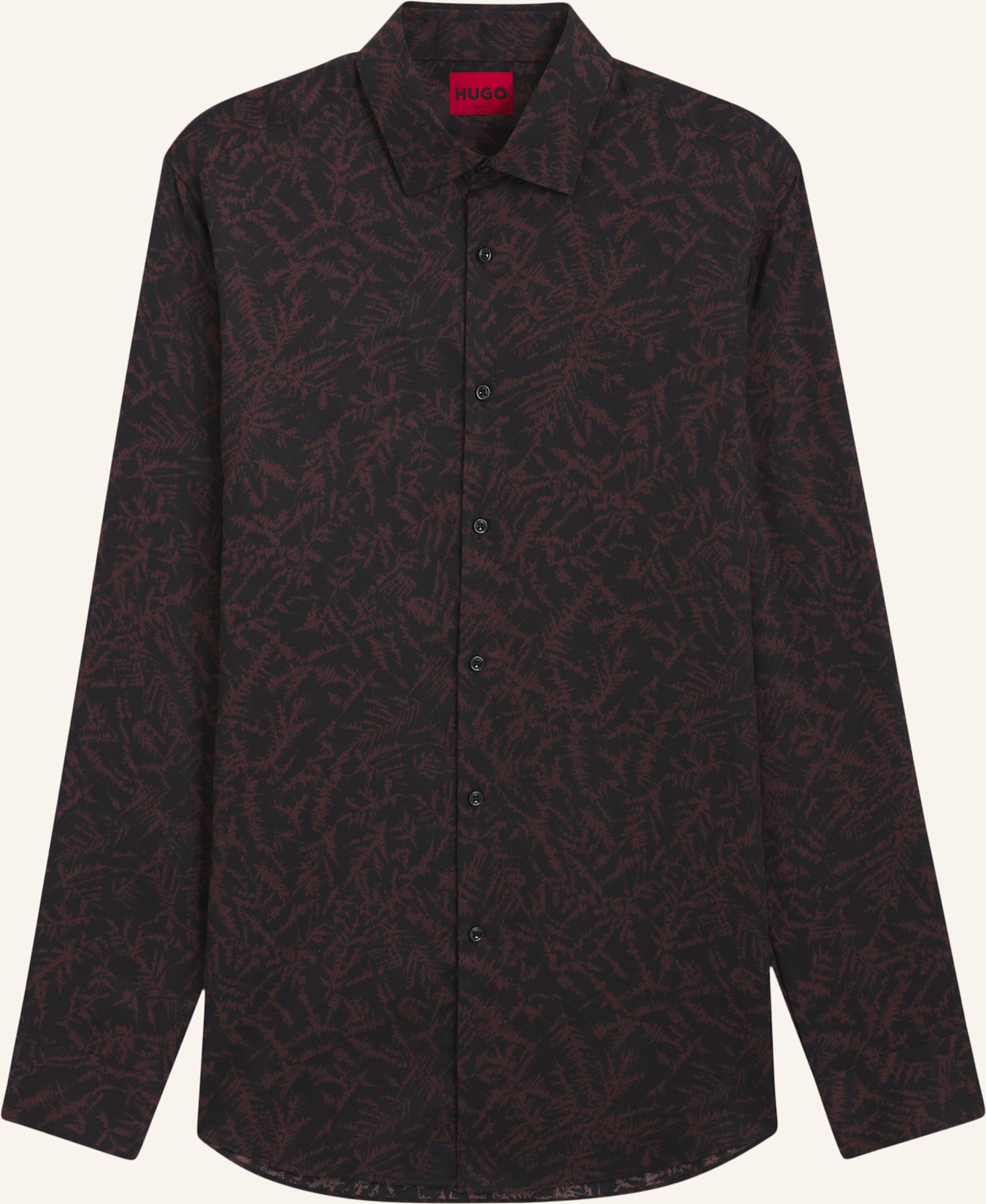 Hugo Business Hemd Kenno Slim Fit braun