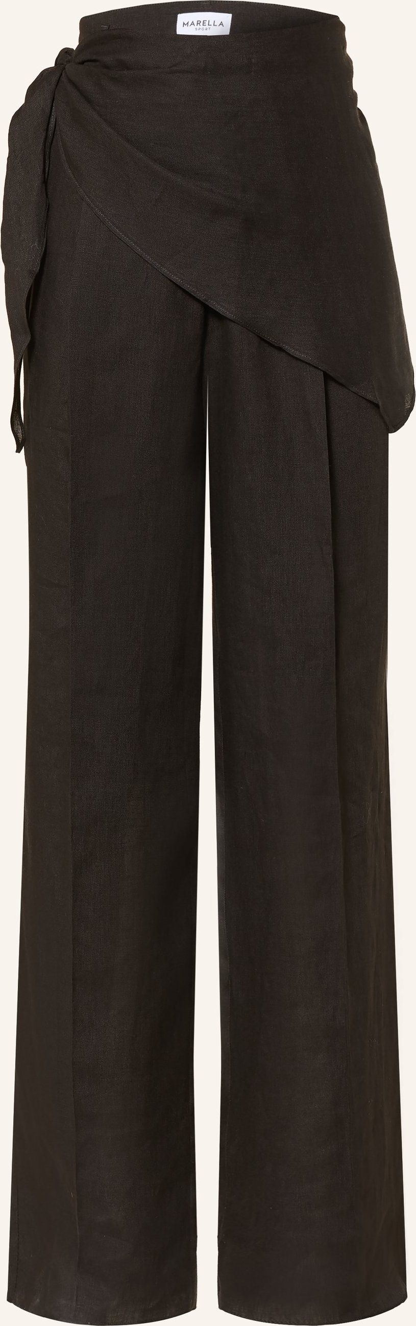 Marella Leinenhose Mlssolista schwarz