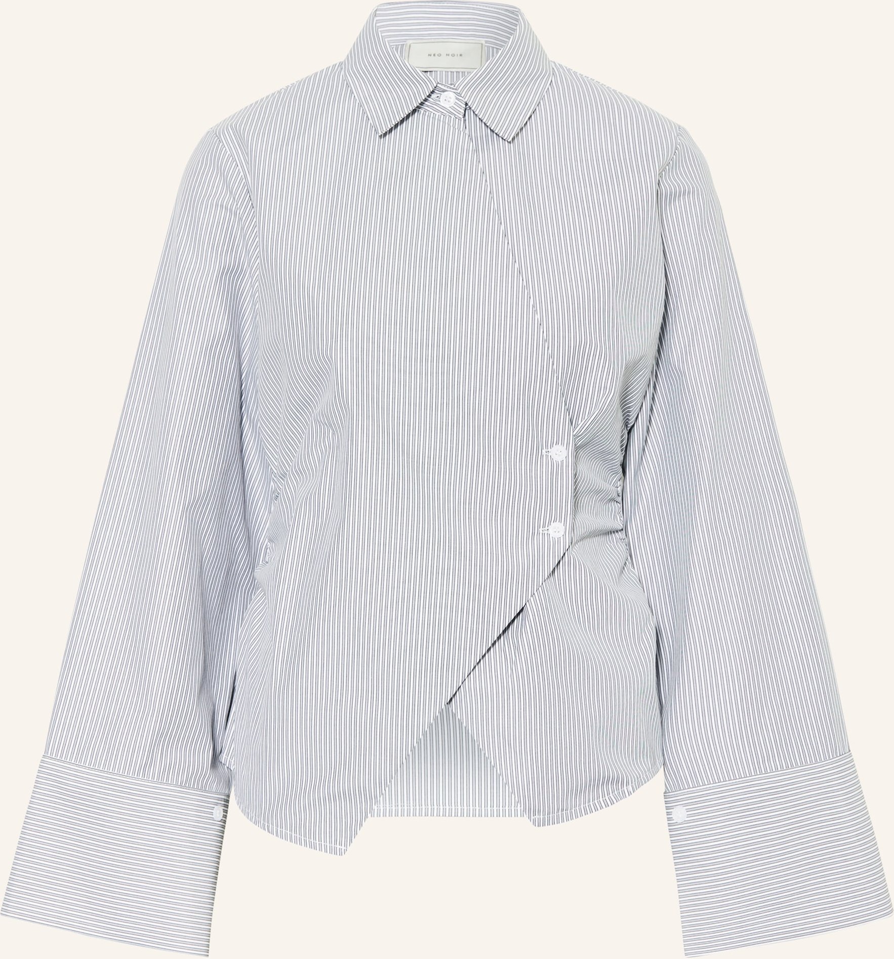 Neo Noir Hemdbluse Fenli In Wickeloptik grau