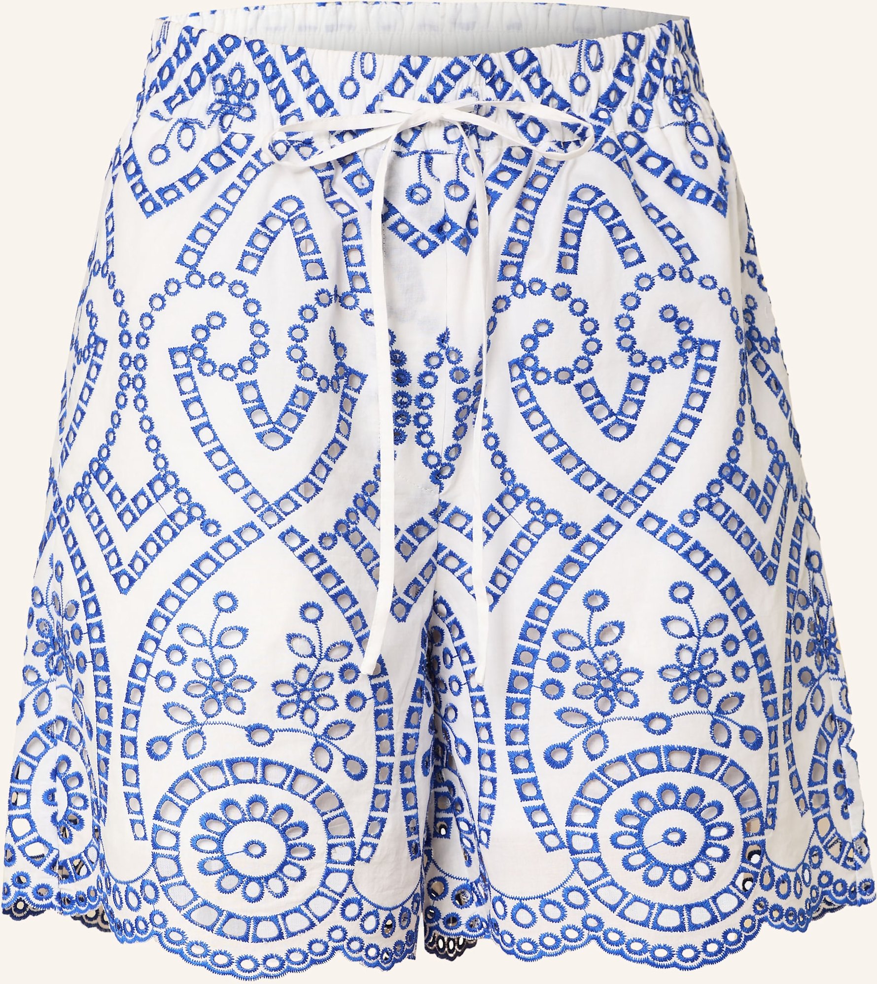 Darling Harbour Shorts Aus Lochspitze weiss