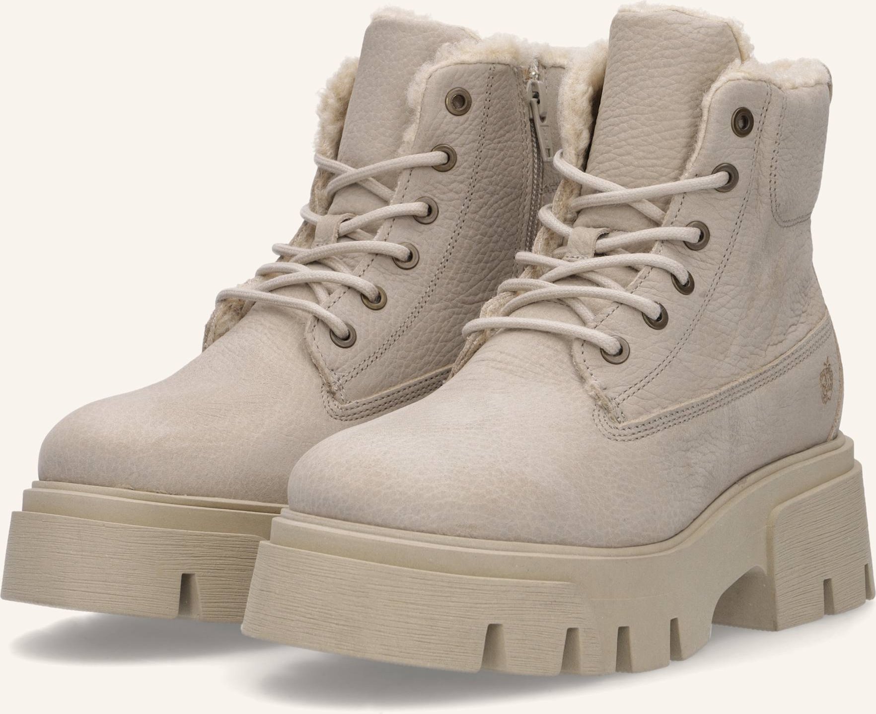 Apple Of Eden Schnürstiefeletten beige