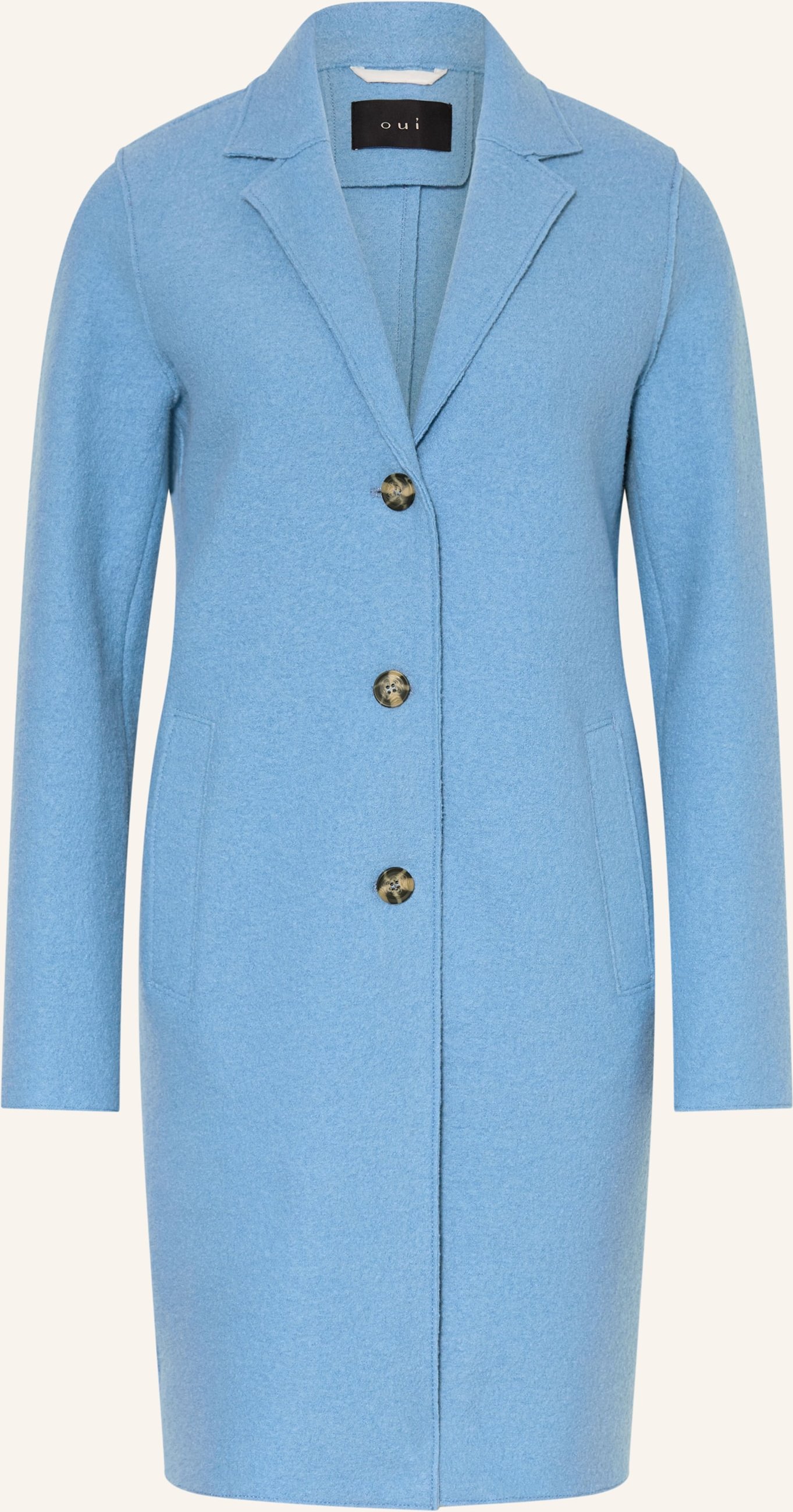 Oui Wollmantel blau