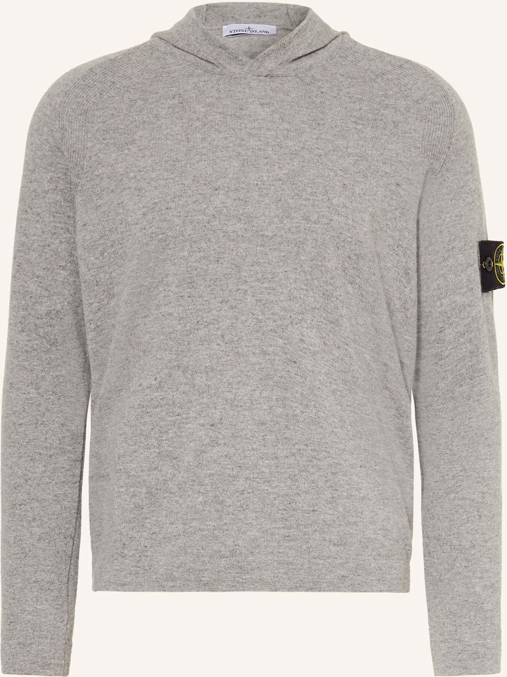 Stone Island Strick-Hoodie grau