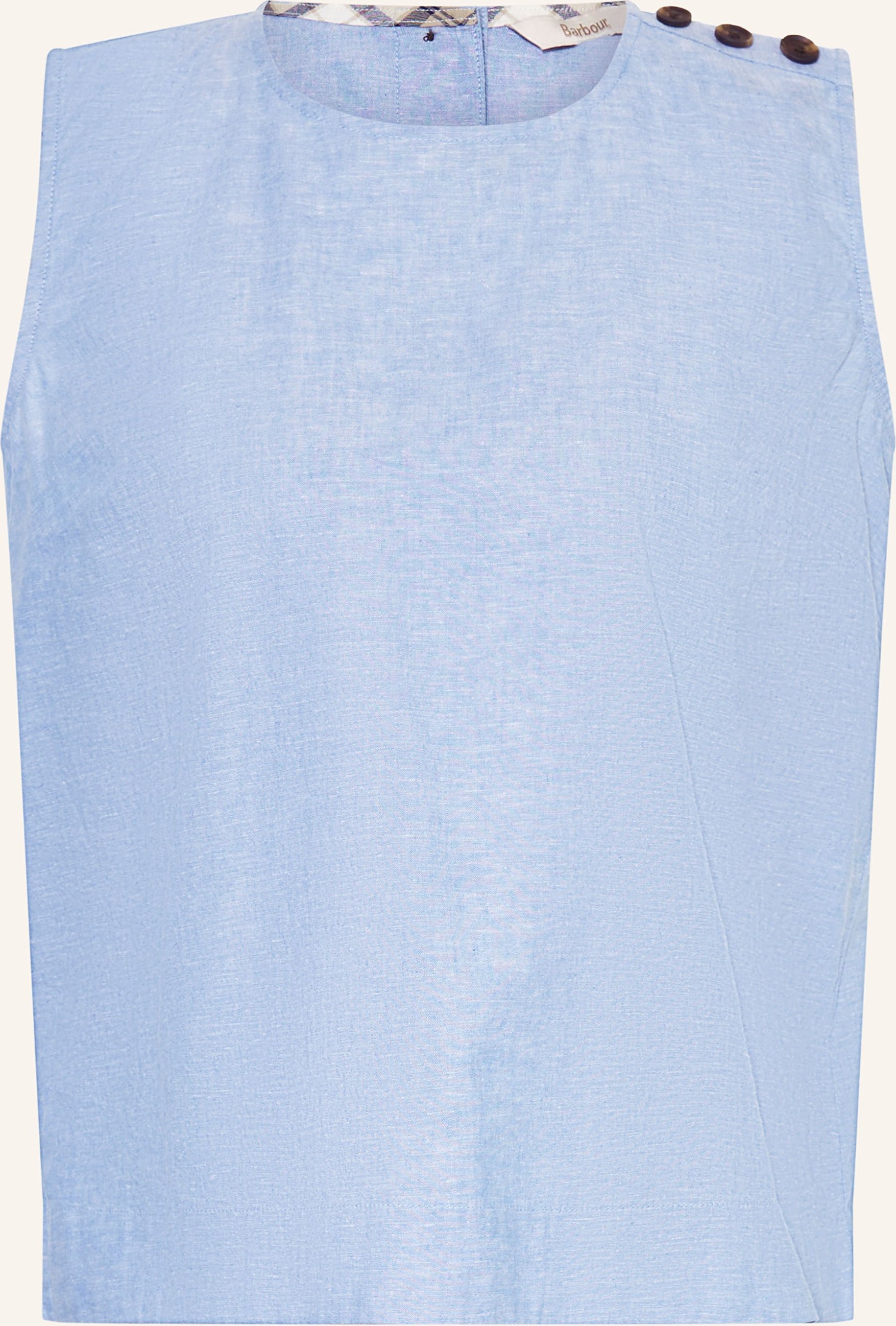 Barbour Blusentop Josie Mit Leinen blau