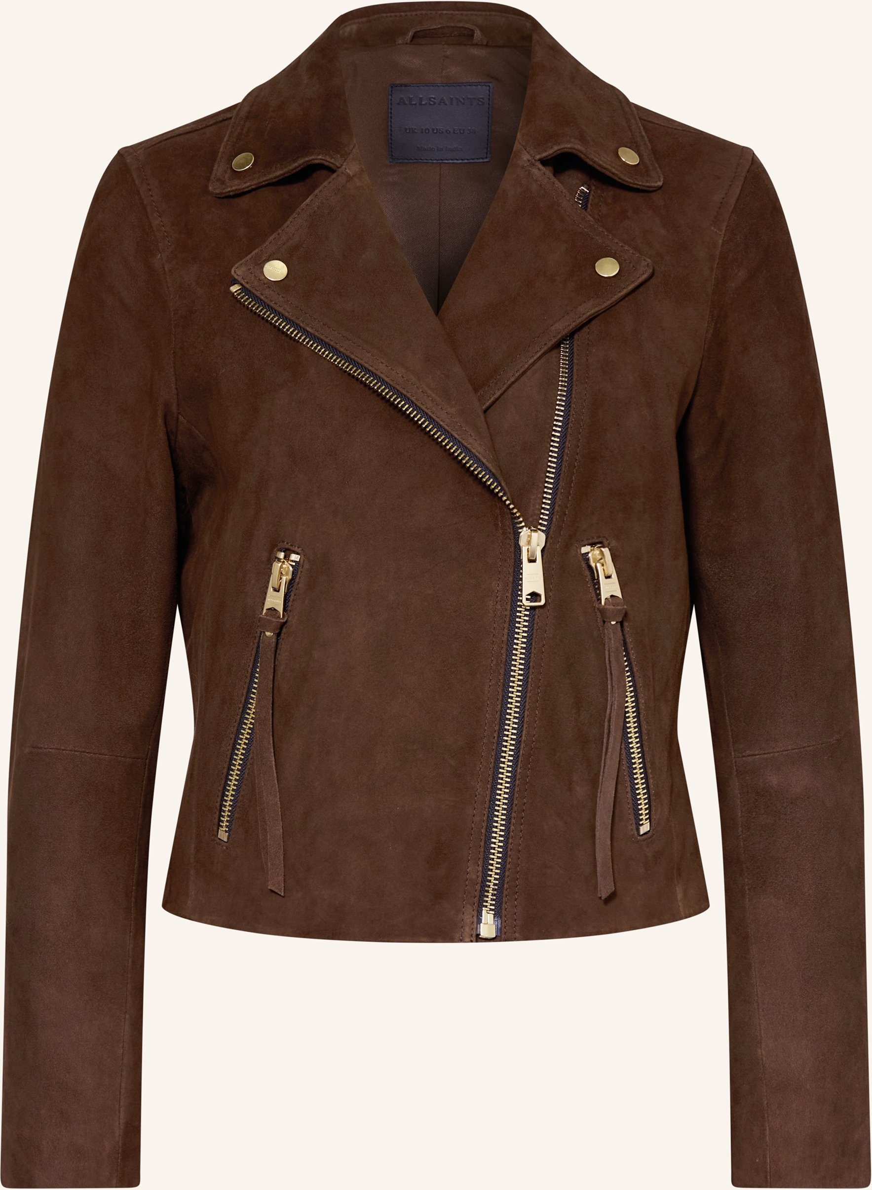 Allsaints Lederjacke Dalby braun