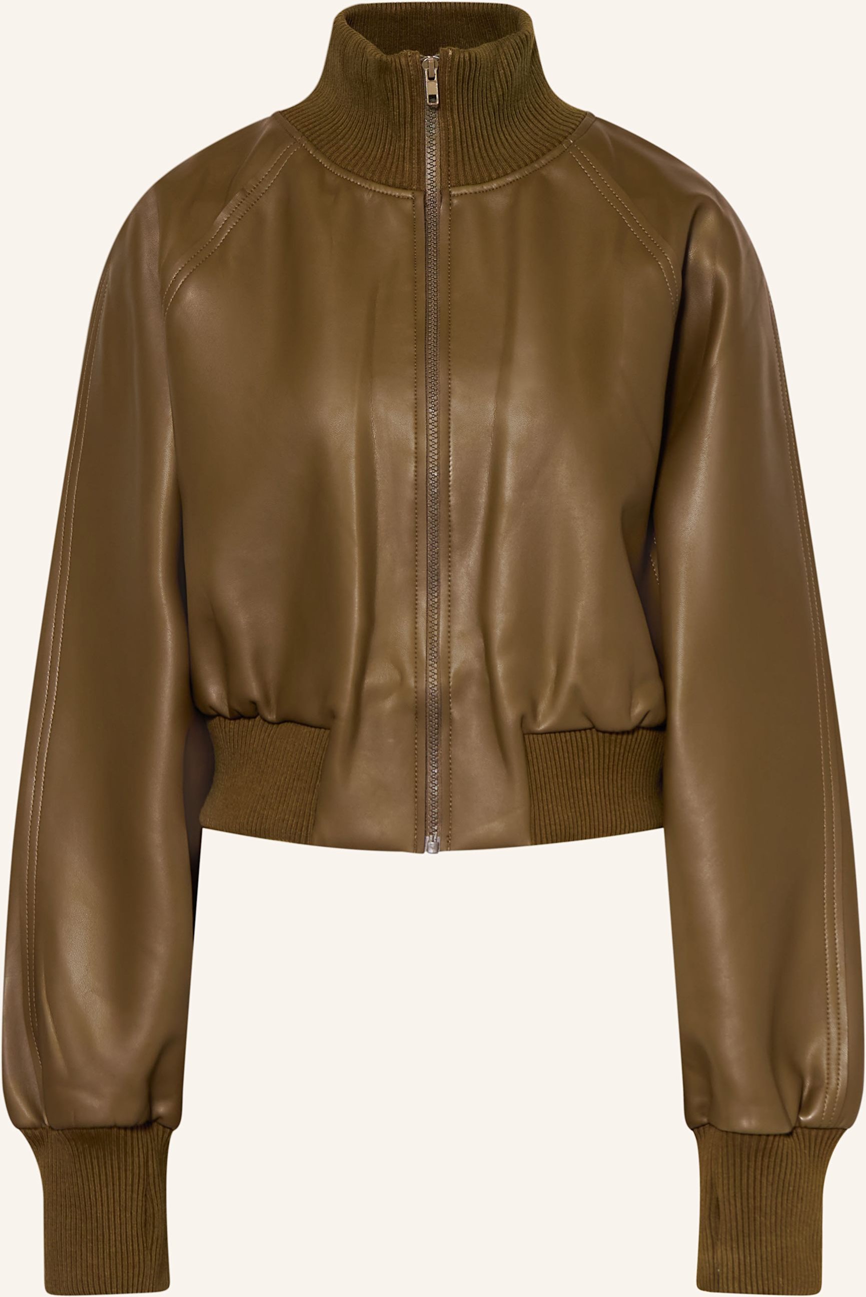 Norma Kamali Jacke In Lederoptik braun