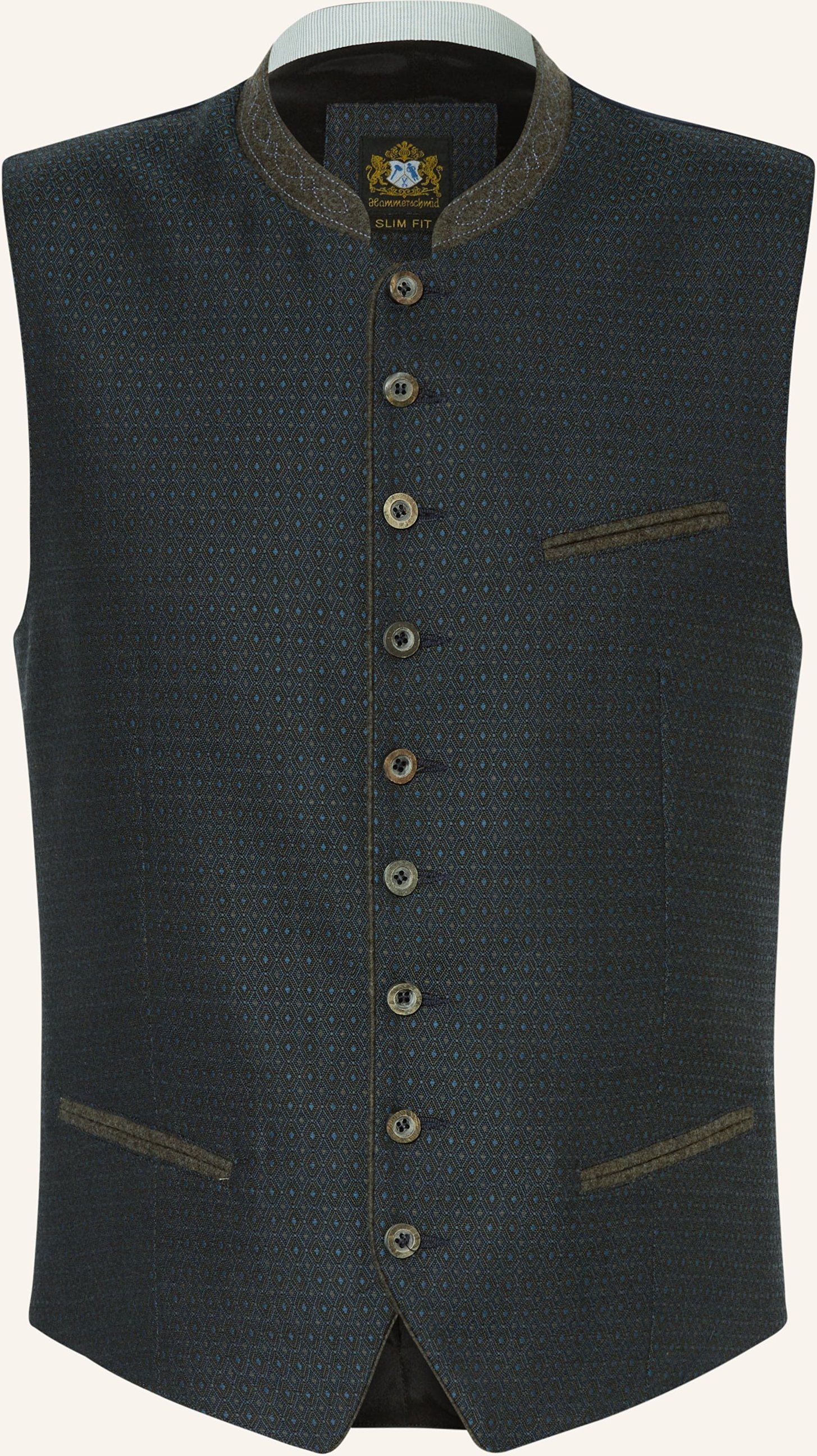 Thumbnail - Hammerschmid Trachtenweste Richard Slim Fit blau