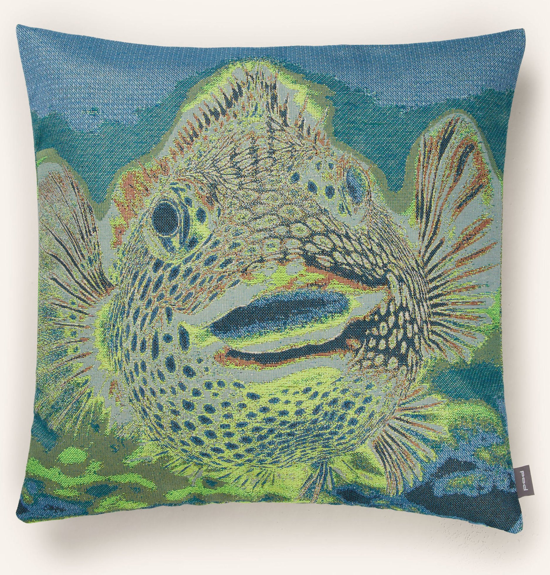 Pad Dekokissenhülle Happy Animals Aus Jacquard blau