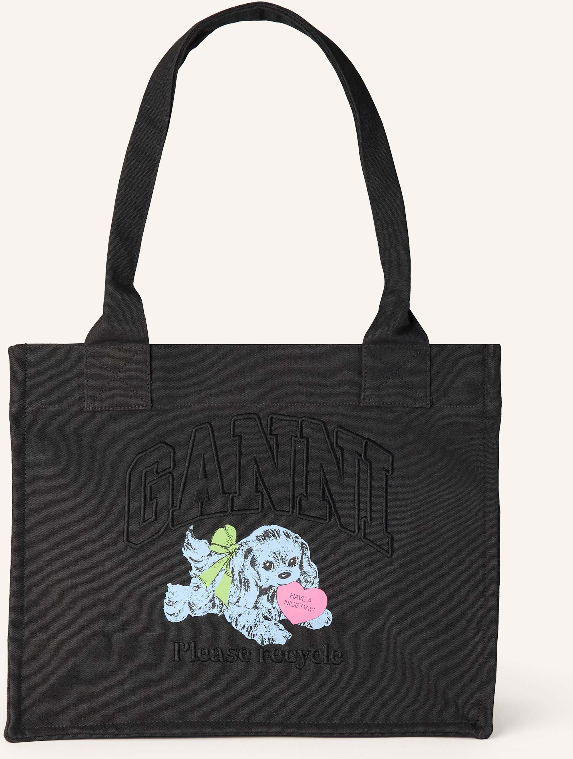 Ganni Shopper Large schwarz