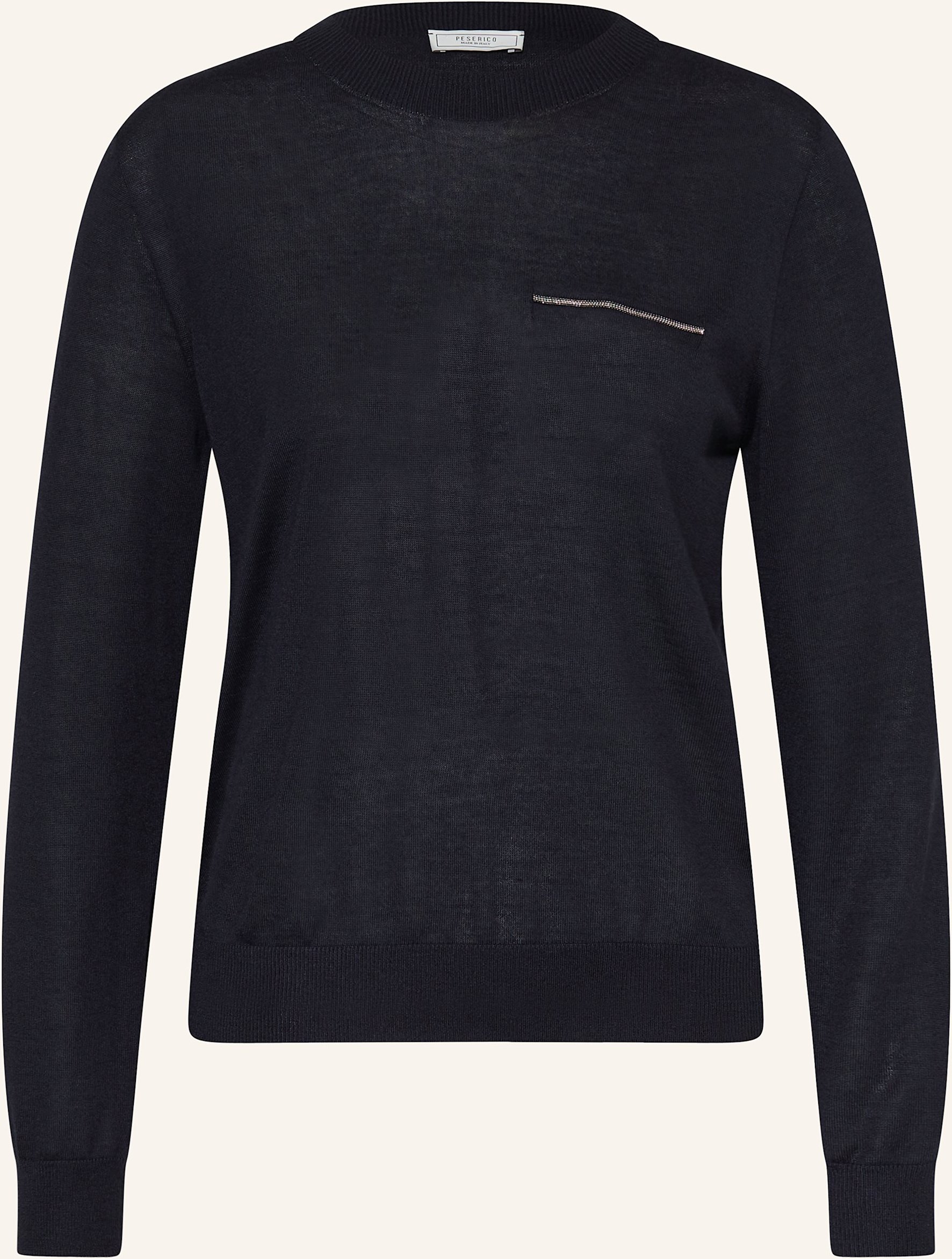 Thumbnail - Peserico Cashmere-Pullover Mit Schmucksteinen blau