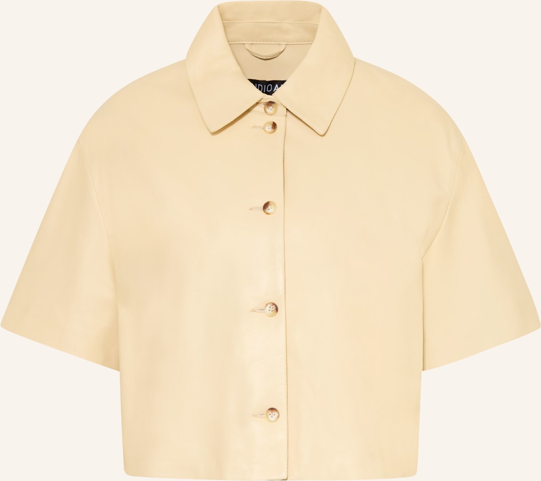 Studio Ar Kastenjacke Eveline Aus Leder beige