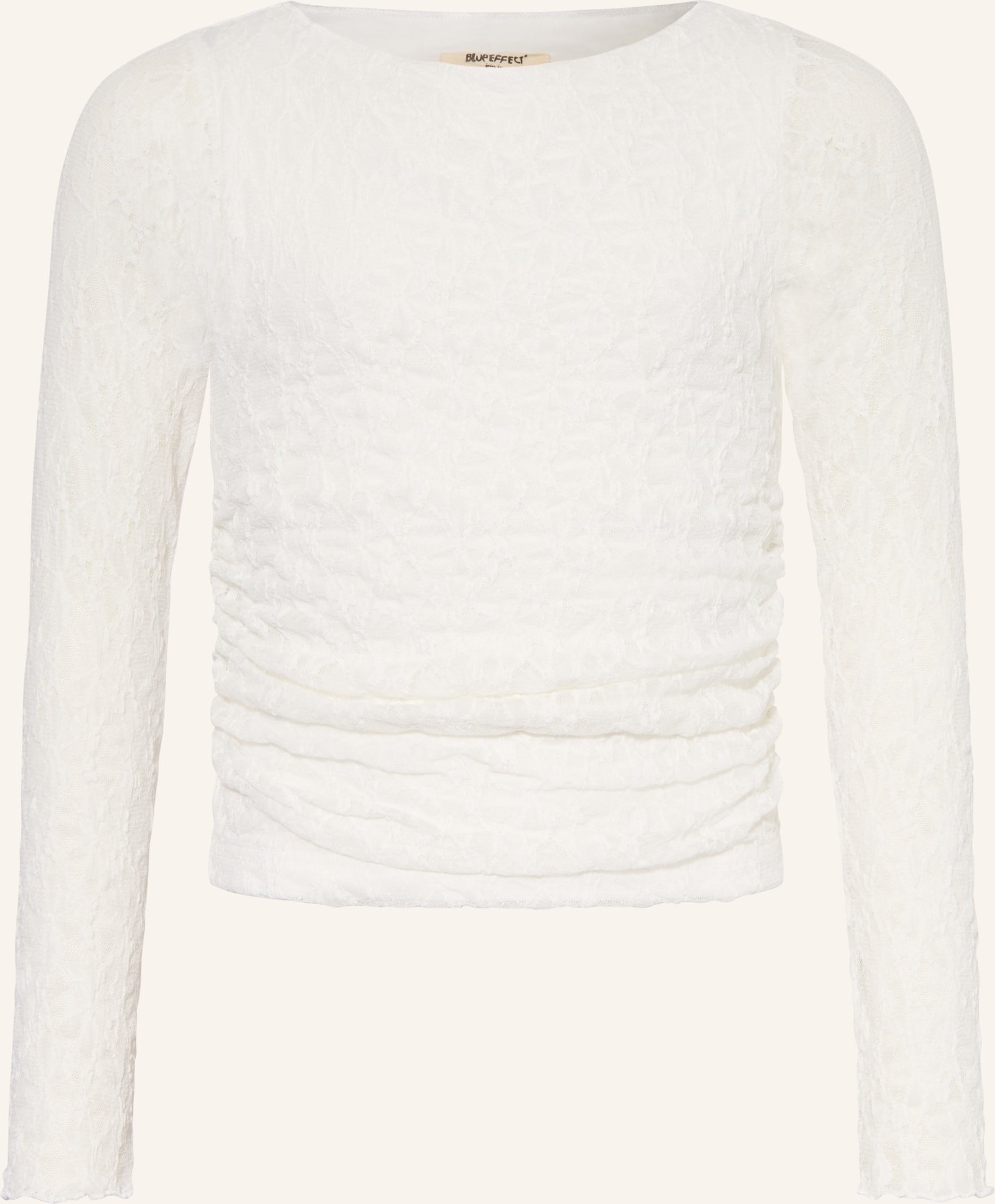 Blue Effect Longsleeve Aus Spitze weiss