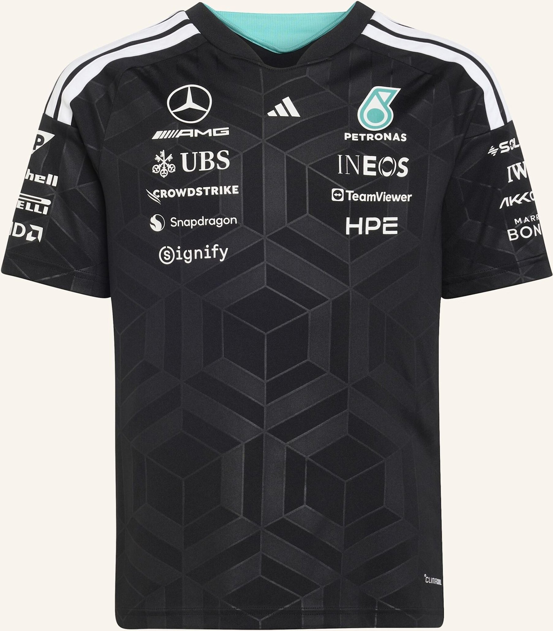 Adidas Mercedes-Amg Petronas Formula 1 Team Fahrertrikot schwarz