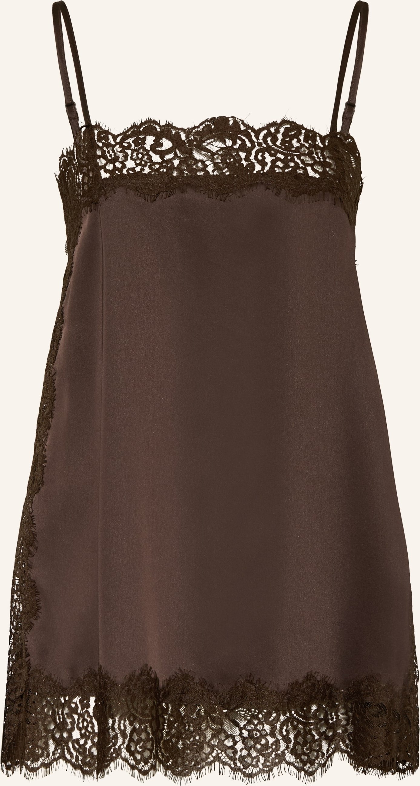 Darling Harbour Satintop Mit Spitze braun