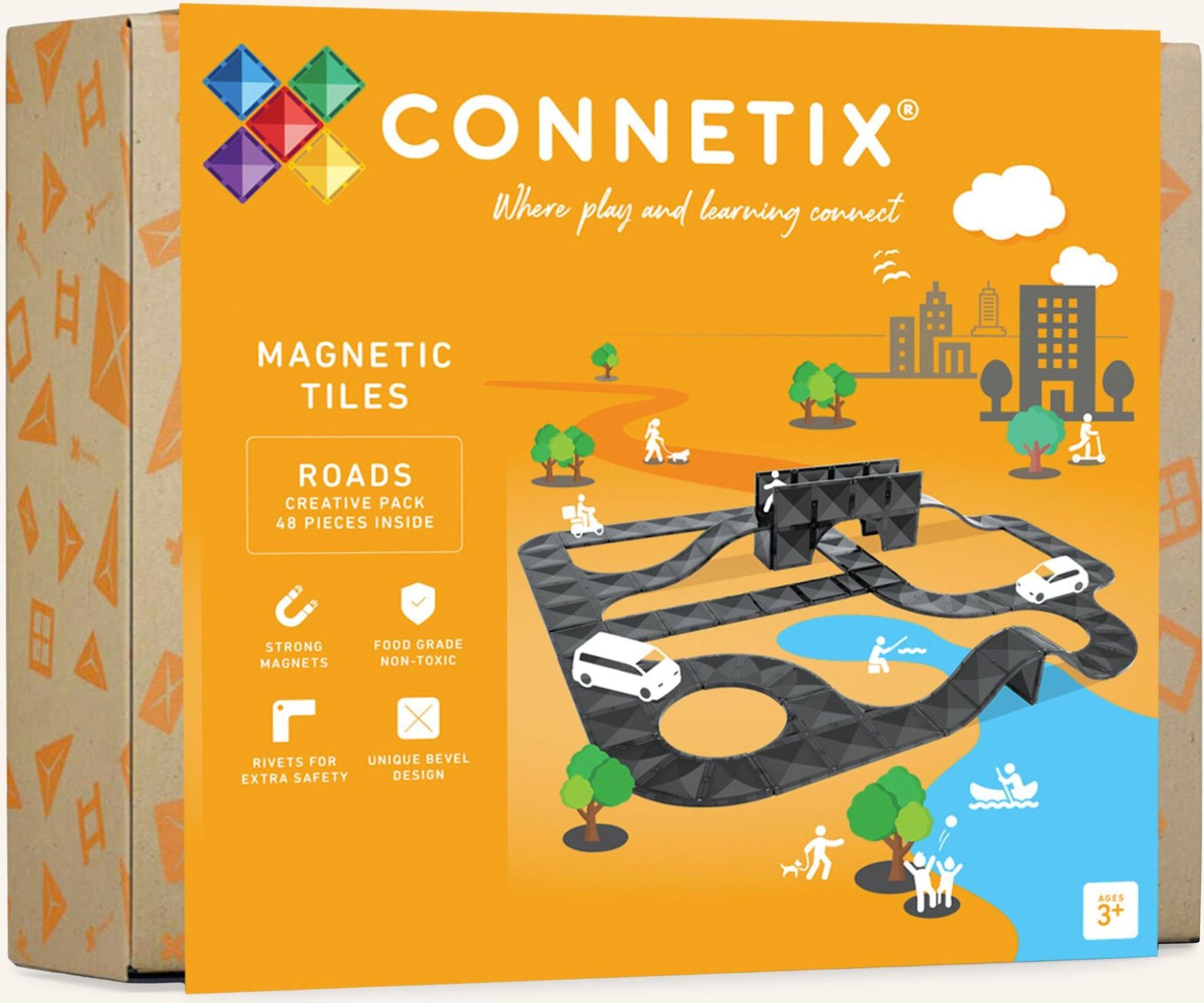 Connetix Creative-Set Roads orange