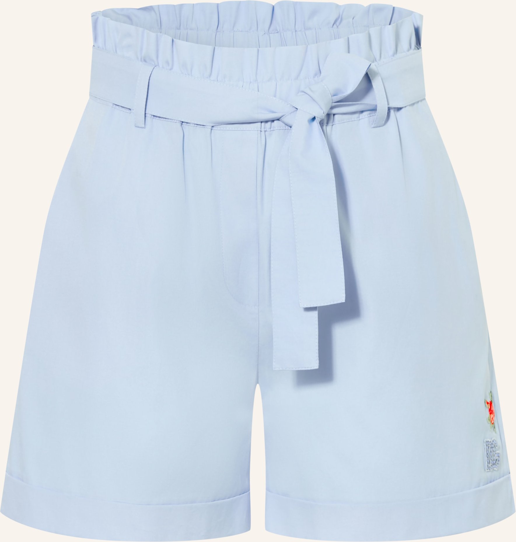Dolce & Gabbana Paperbag-Shorts Mit Schmucksteinen Und Pailletten blau