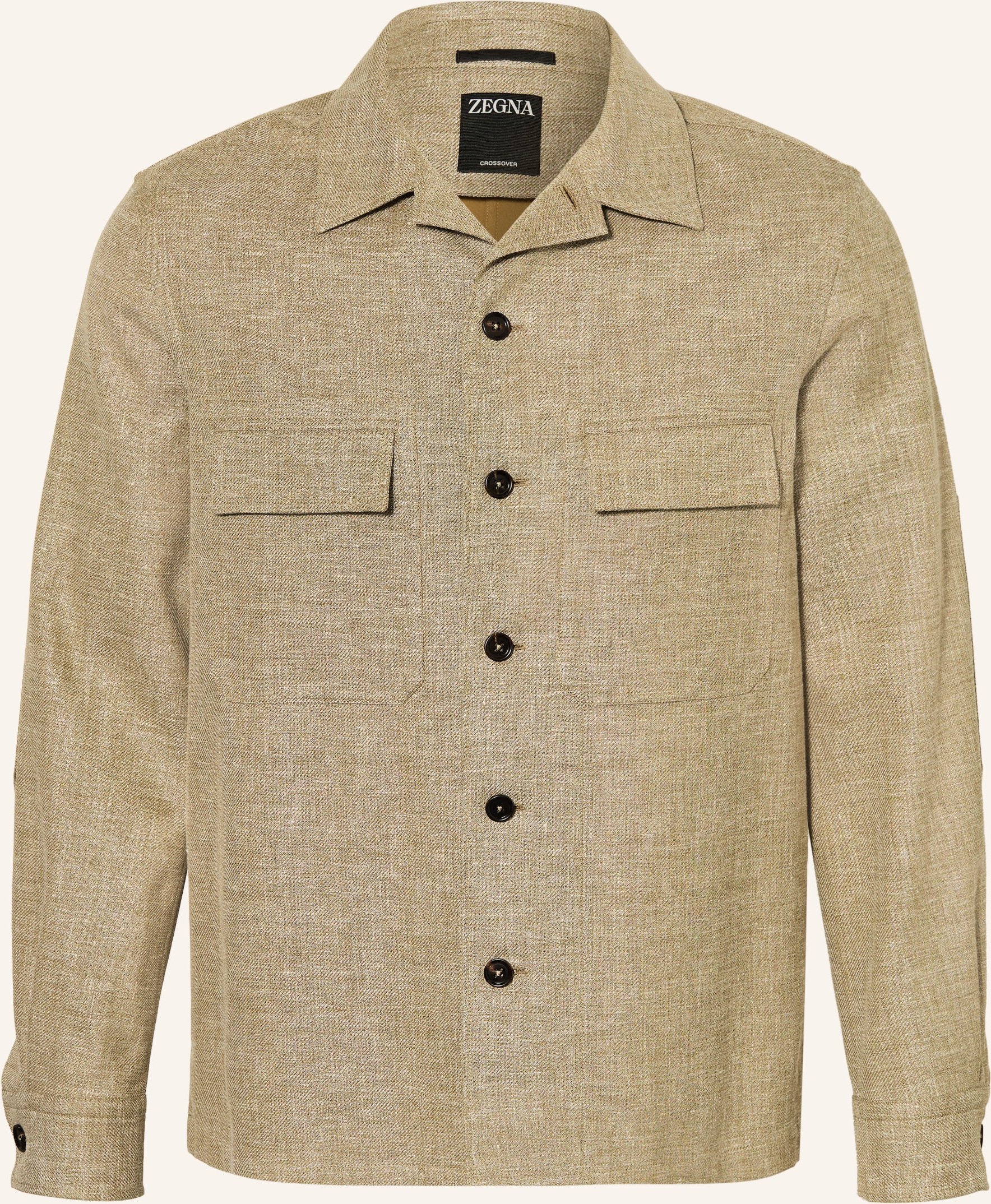 Zegna Overjacket Mit Leinen gruen