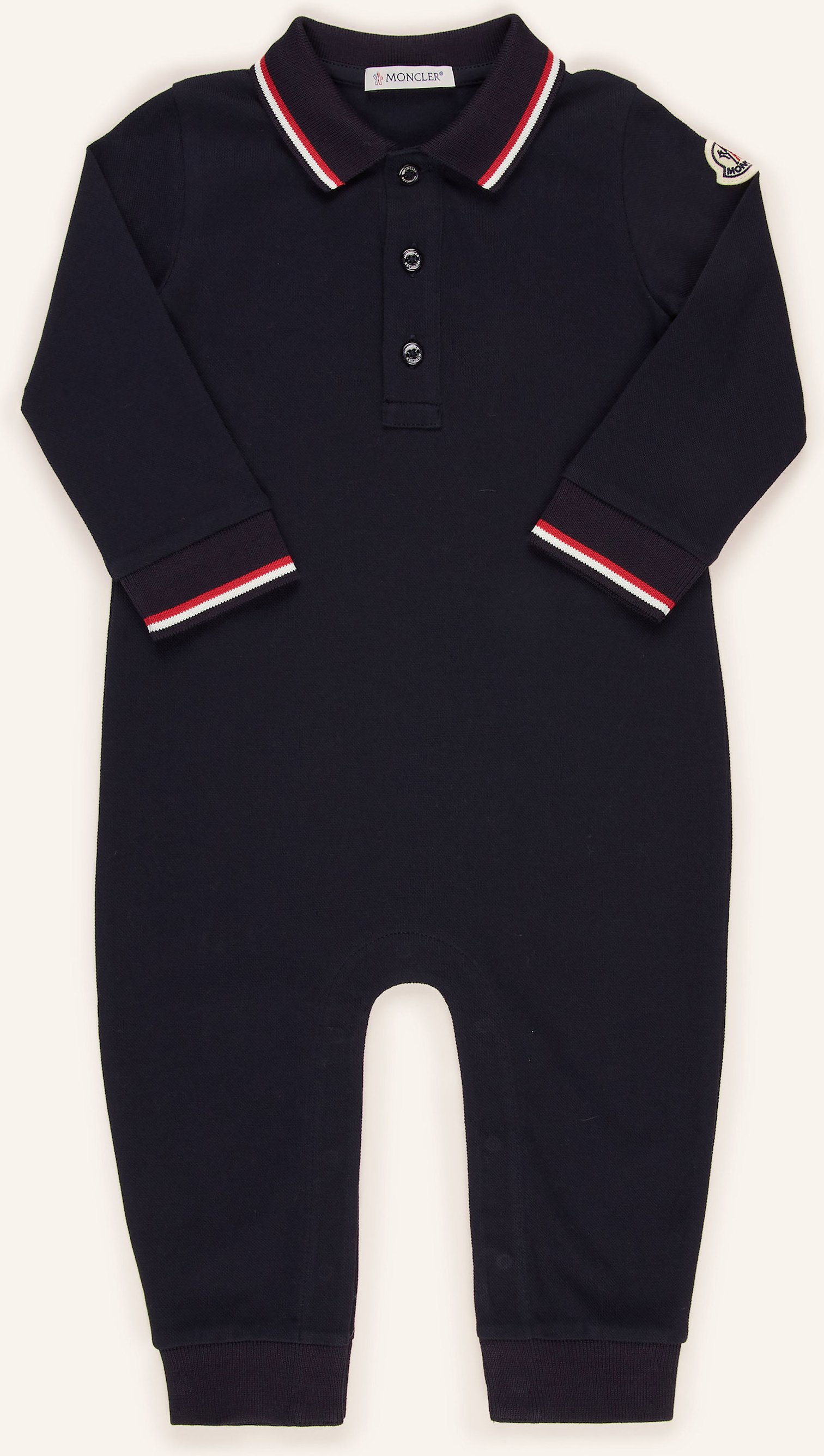 Moncler Enfant Piqué-Strampler blau